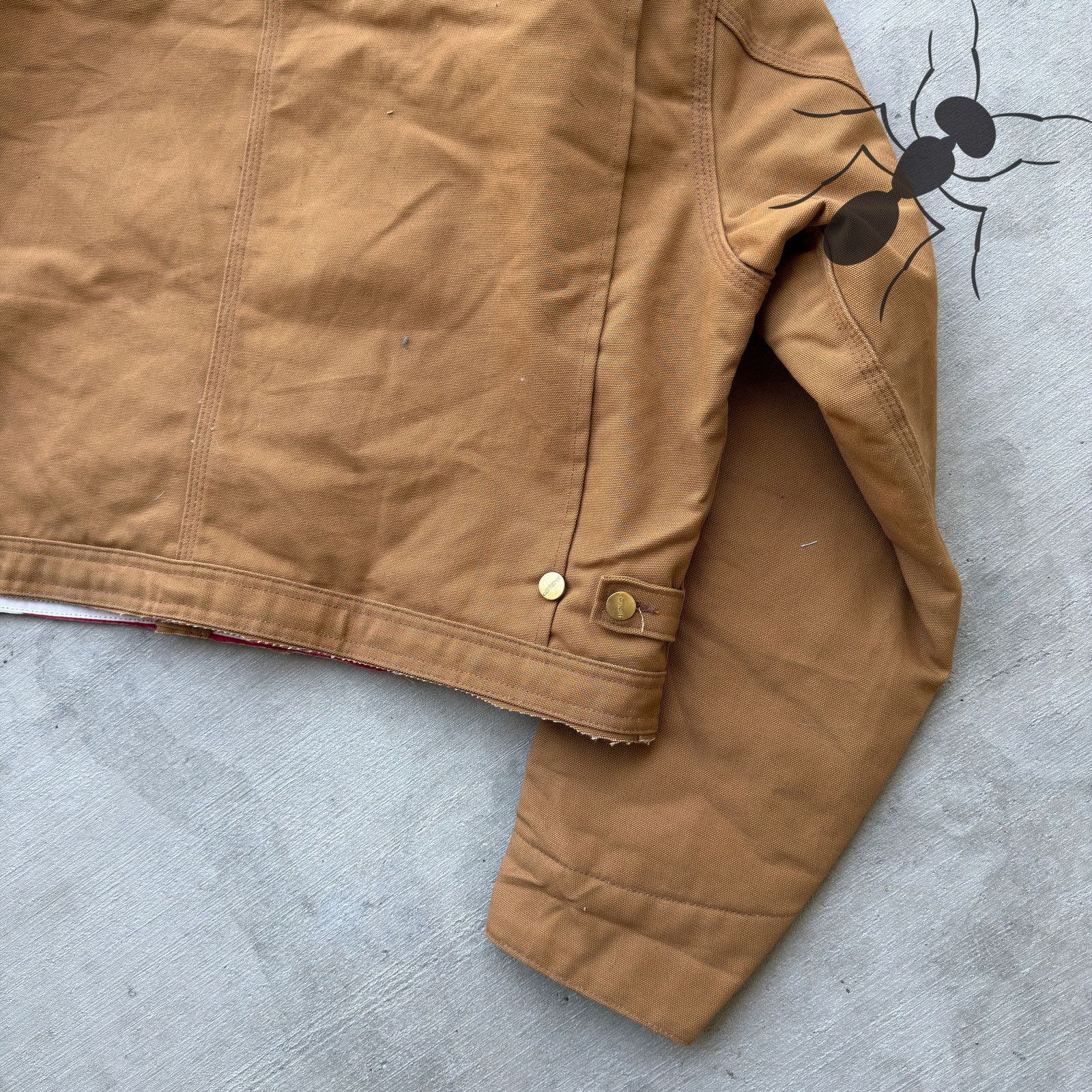 Carhartt × Vintage Carhartt brown cropped Detroit style work wear jacket Size US XL / EU 56 / 4 - 9 Thumbnail