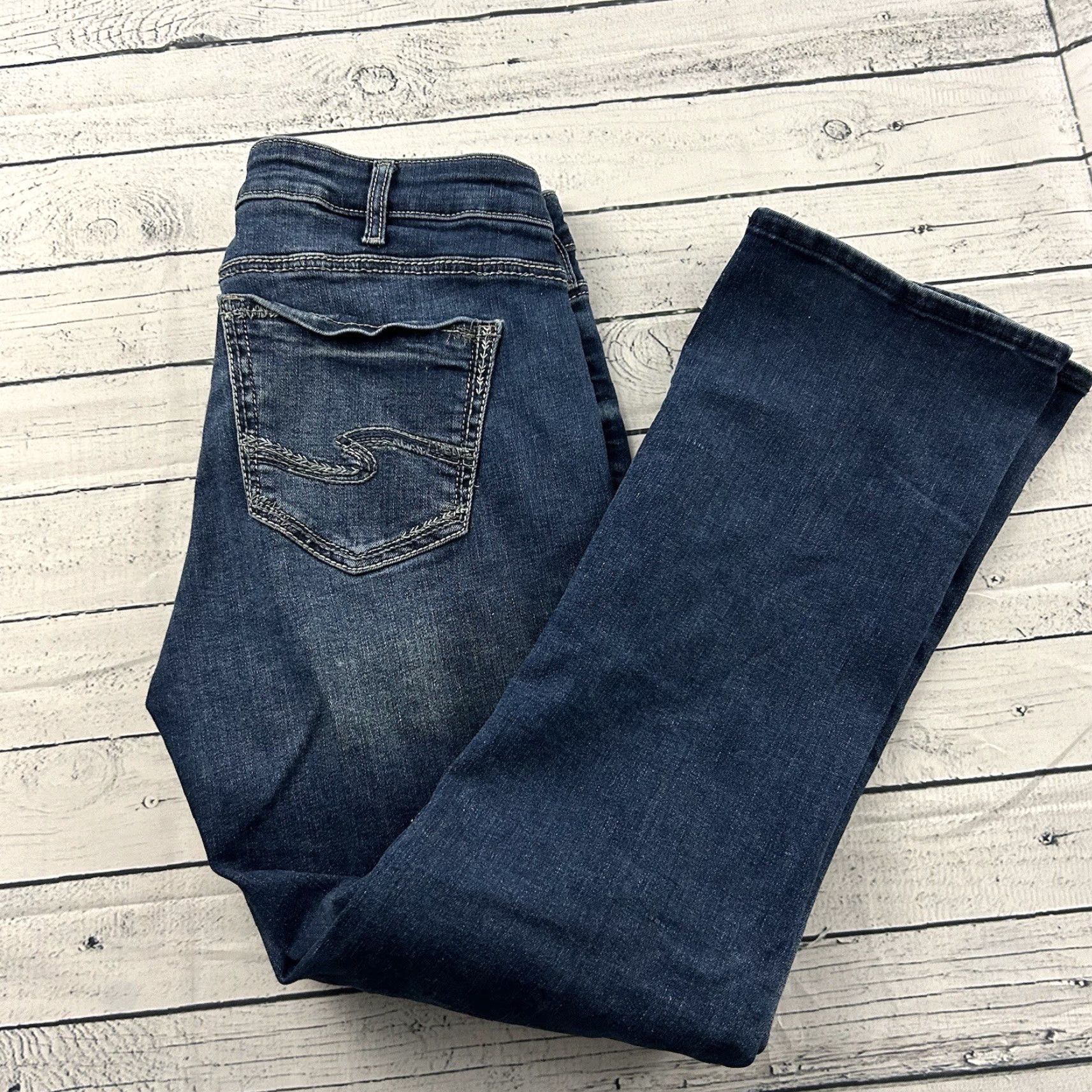 Silver Jeans Co. Silver Jeans Jeans Bootcut Slim Blue Medium Wash Women 33x31 Denim Size 24" / US 00 / IT 34 - 2 Thumbnail