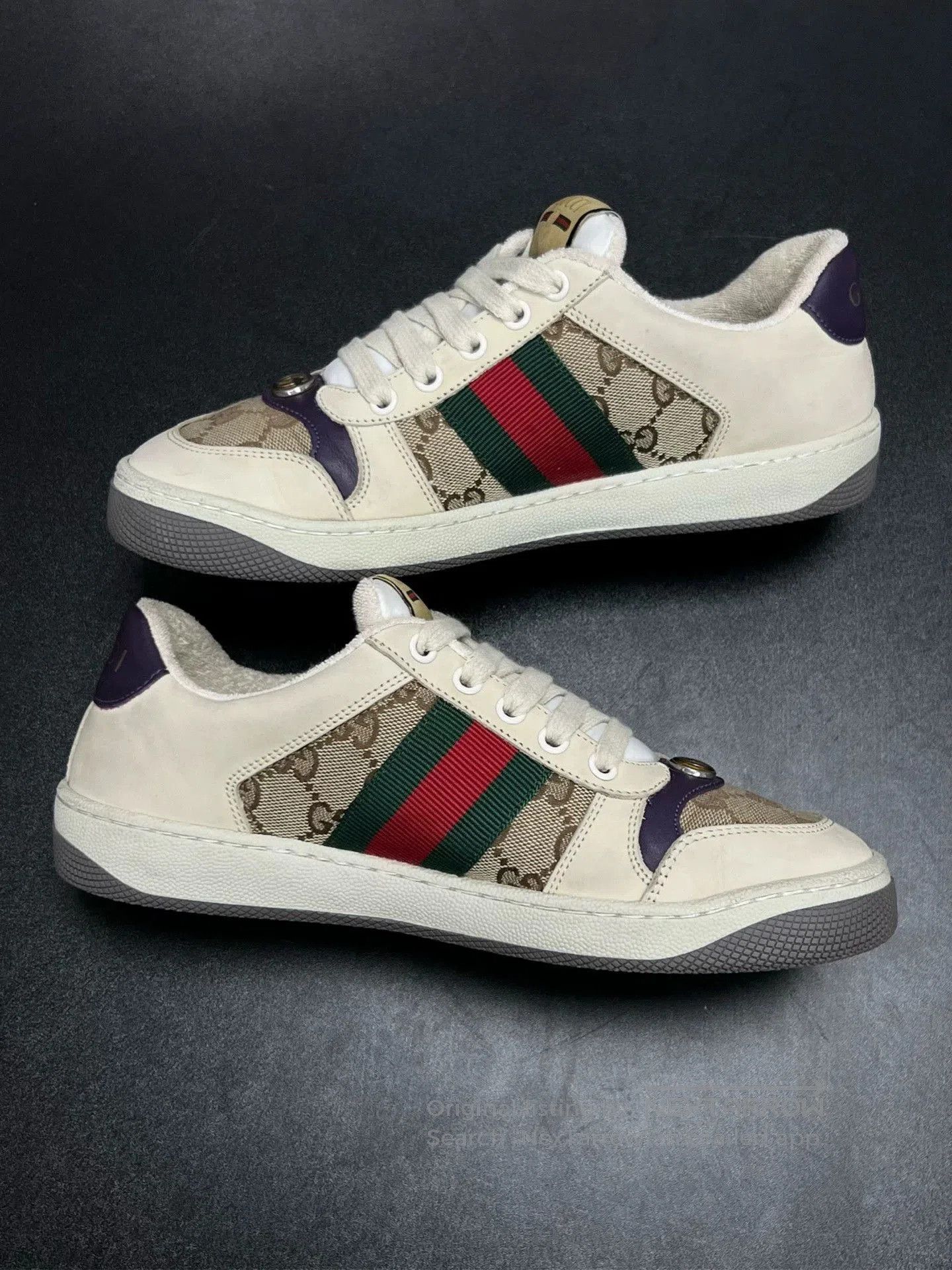 Gucci gucci gg dirty shoes in black and beige. Size US 7.5 / EU 40-41 - 6 Thumbnail
