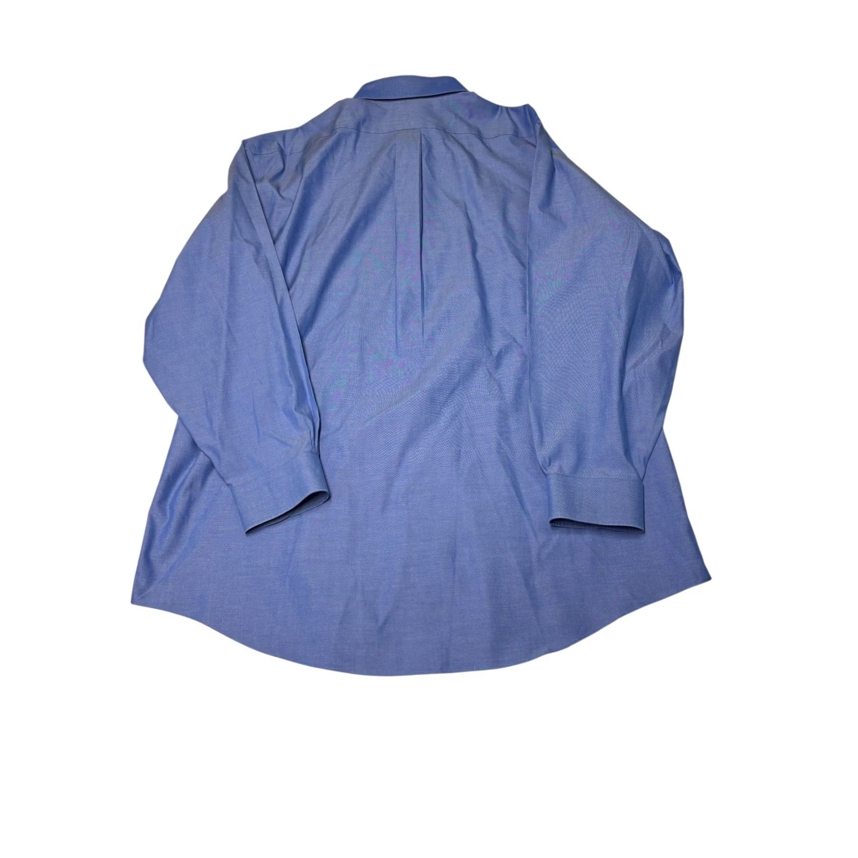 Brooks Brothers Brooks Brothers Madison Dress Shirt Mens 17.5-34 Blue Non-Iron Supima Cotton Size 48R - 5 Thumbnail