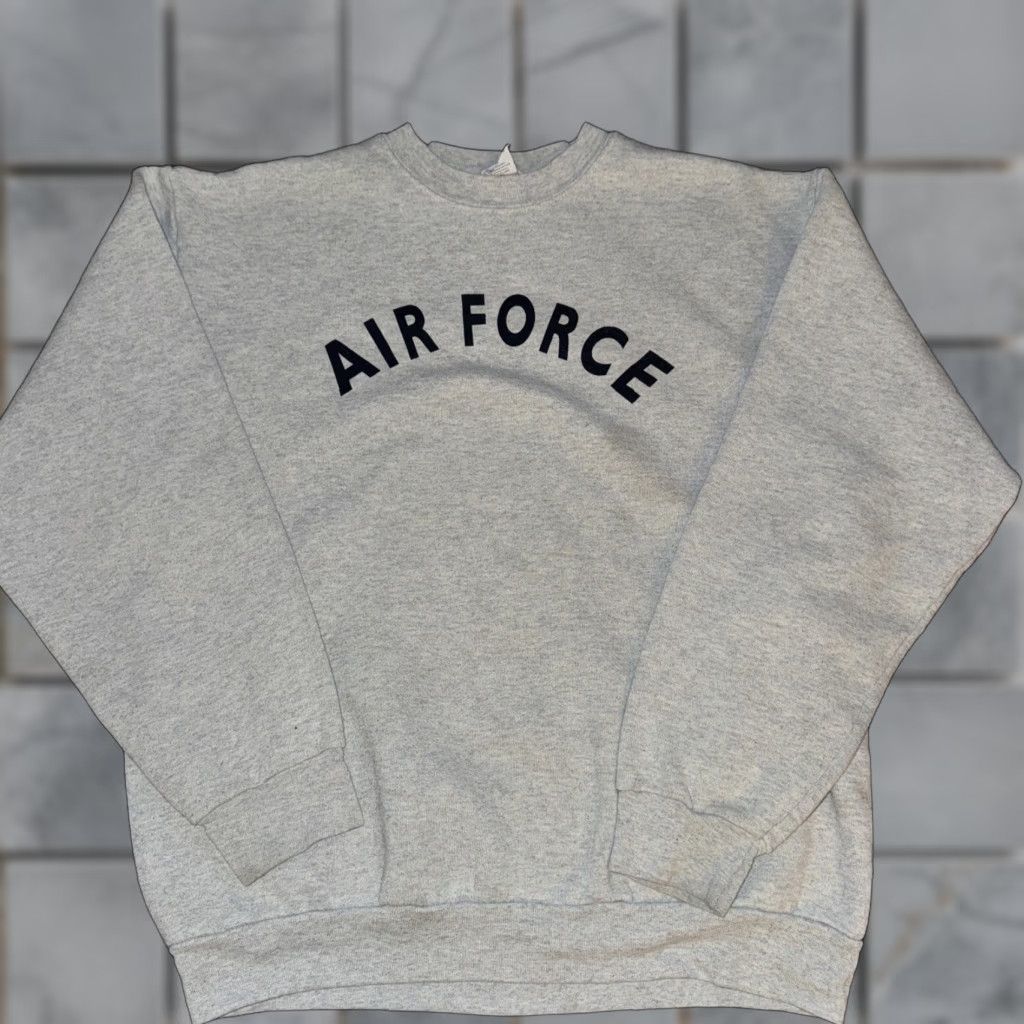 Vintage VINTAGE Air Force Crewneck Sweatshirt Shirt Mens Small Gray USA Tears Sleeve Distressed Pullover Size US S / EU 44-46 / 1 - 1 Thumbnail
