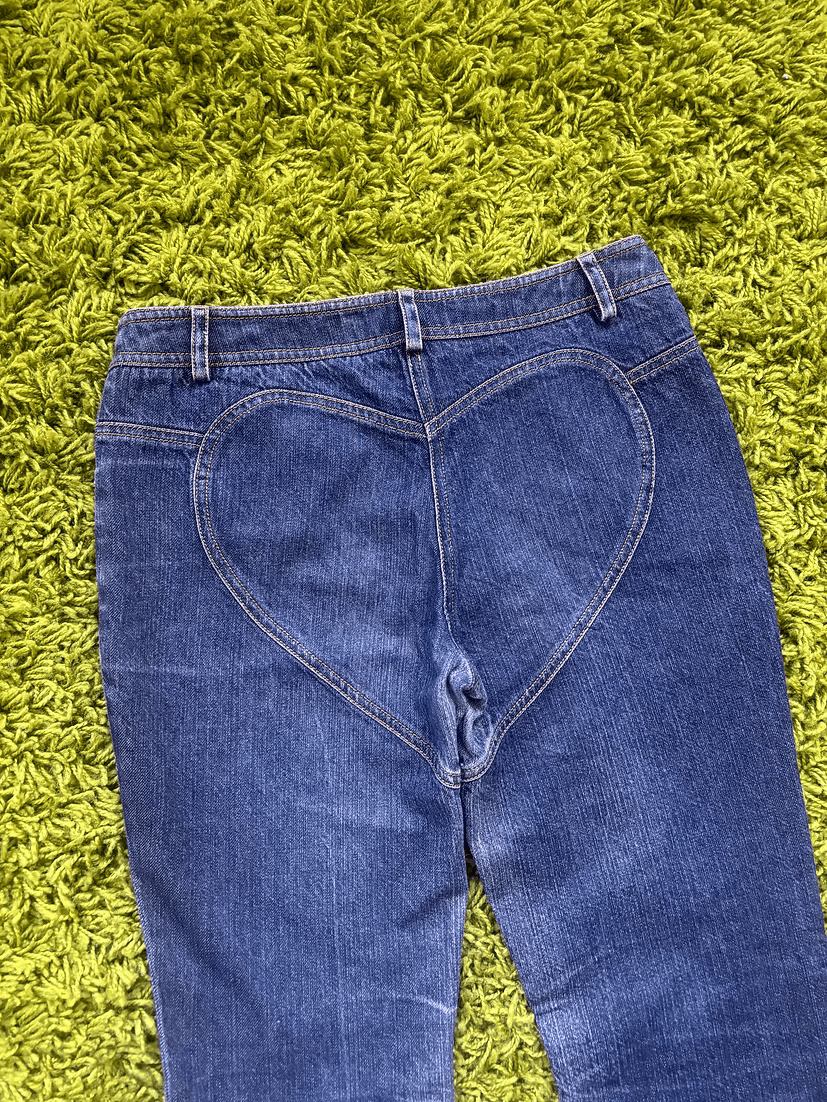 Dior SS2006 by John Galliano Heart Bottom Jeans Size 28" / US 6 / IT 42 - 2 Thumbnail