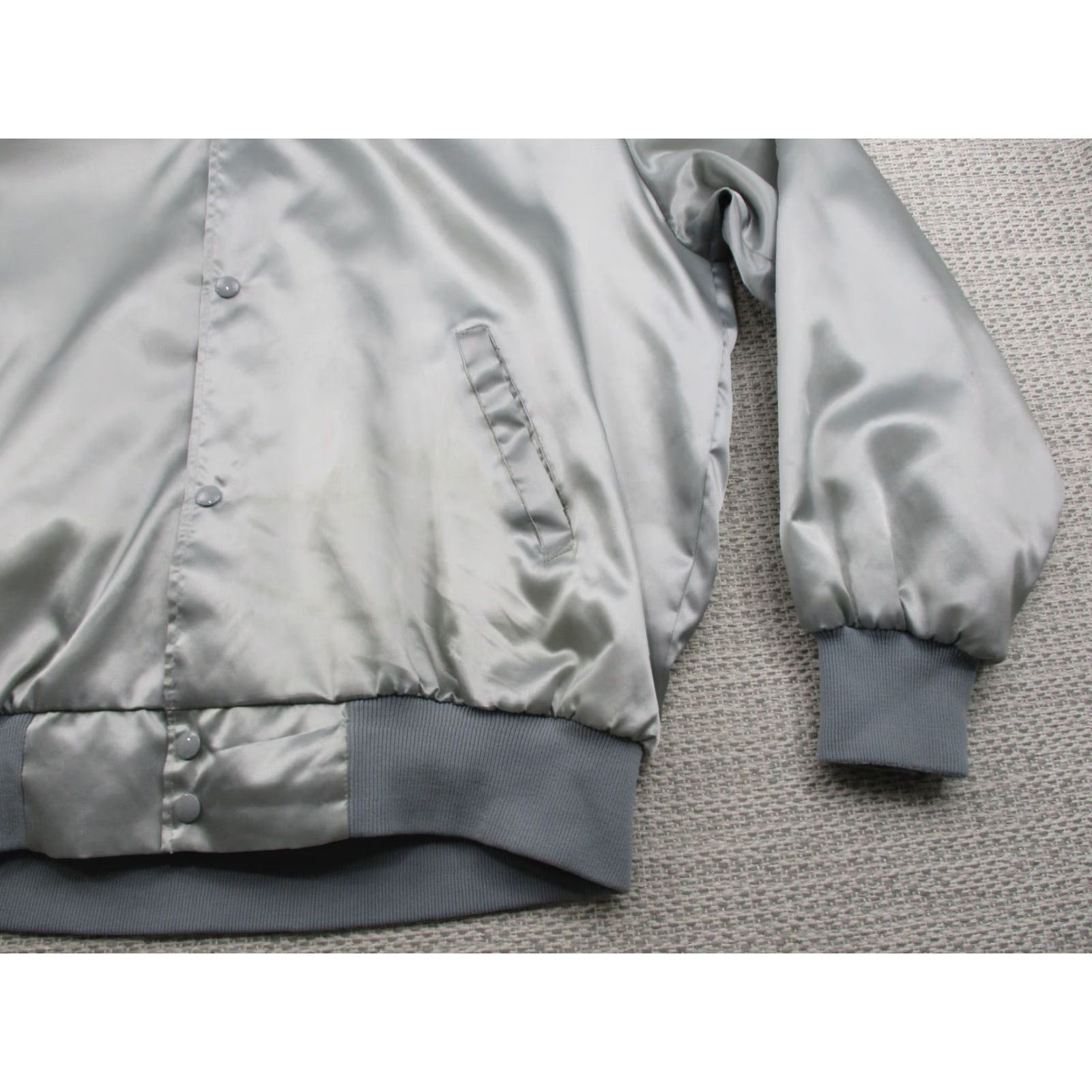 Vintage VINTAGE Westark Jacket Mens 2XL Gray Relics & Rods Lake Havasu Car Club Satin 80s Size US XXL / EU 58 / 5 - 2 Thumbnail
