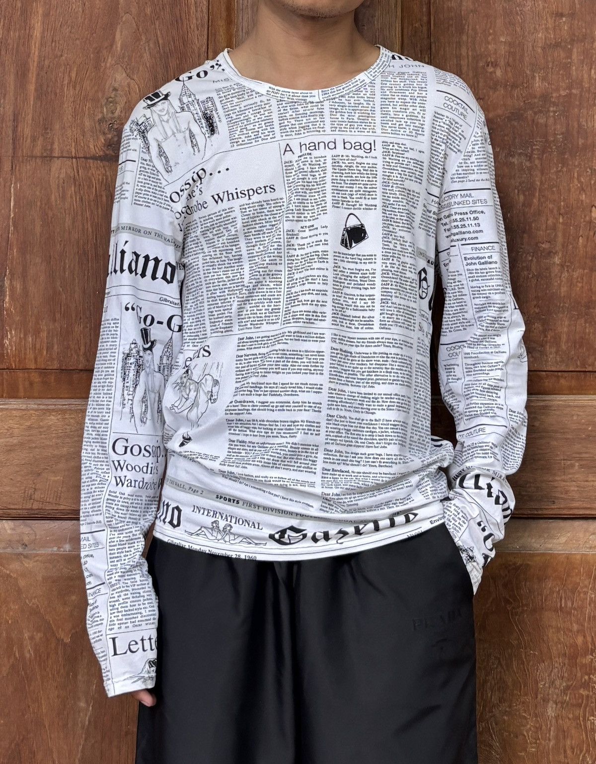 John Galliano Newspaper T Shirt | Grailed
