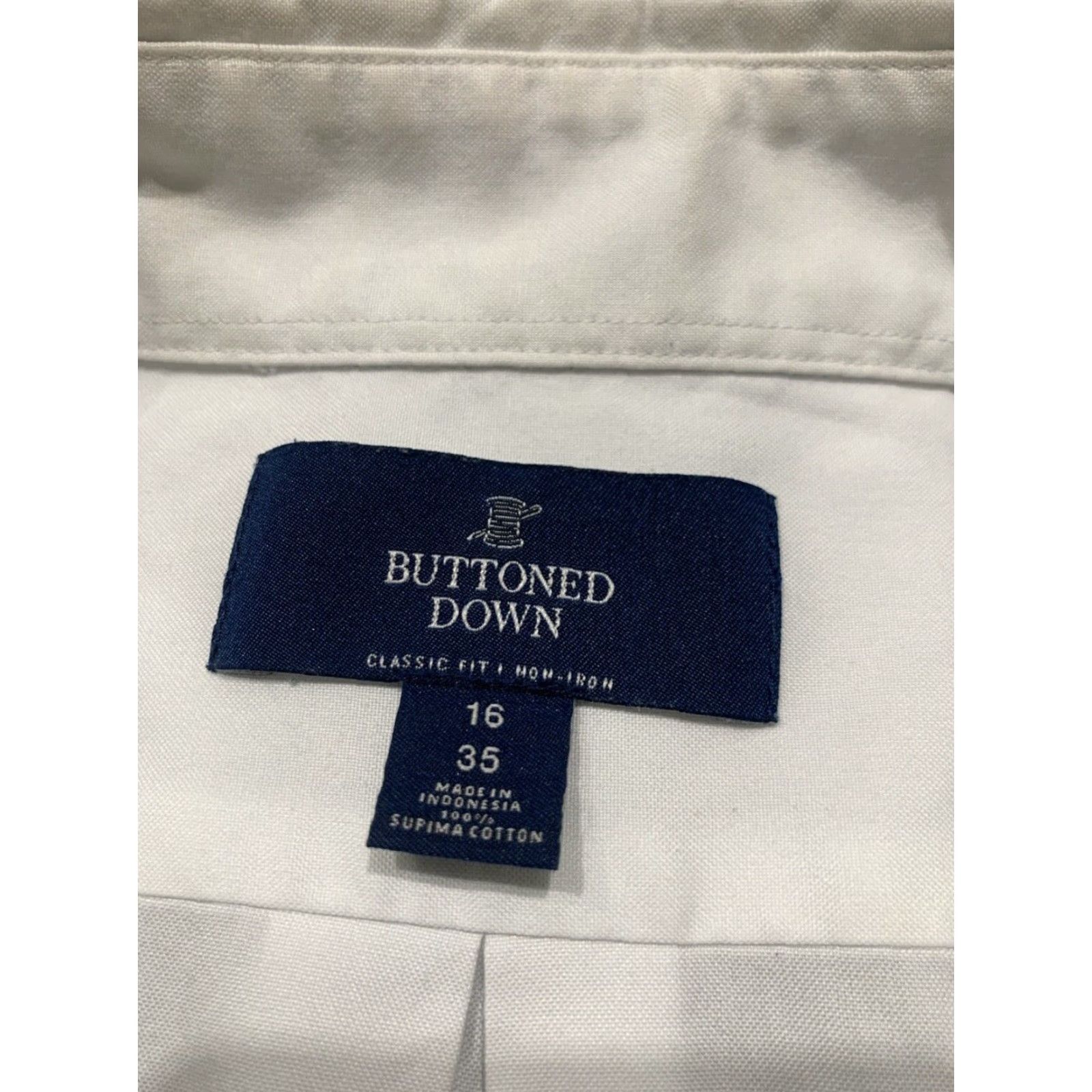 J Brand VINTAGE Buttoned Down Dress Shirt Men White 16 Regular Office Workwear Size 42R - 7 Thumbnail