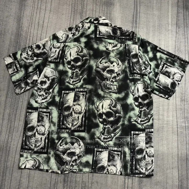 Wacko Maria Wacko Maria Heaven Tokyo Skull Hawaii Short-sleeved Shirt Size US M / EU 48-50 / 2 - 2 Thumbnail