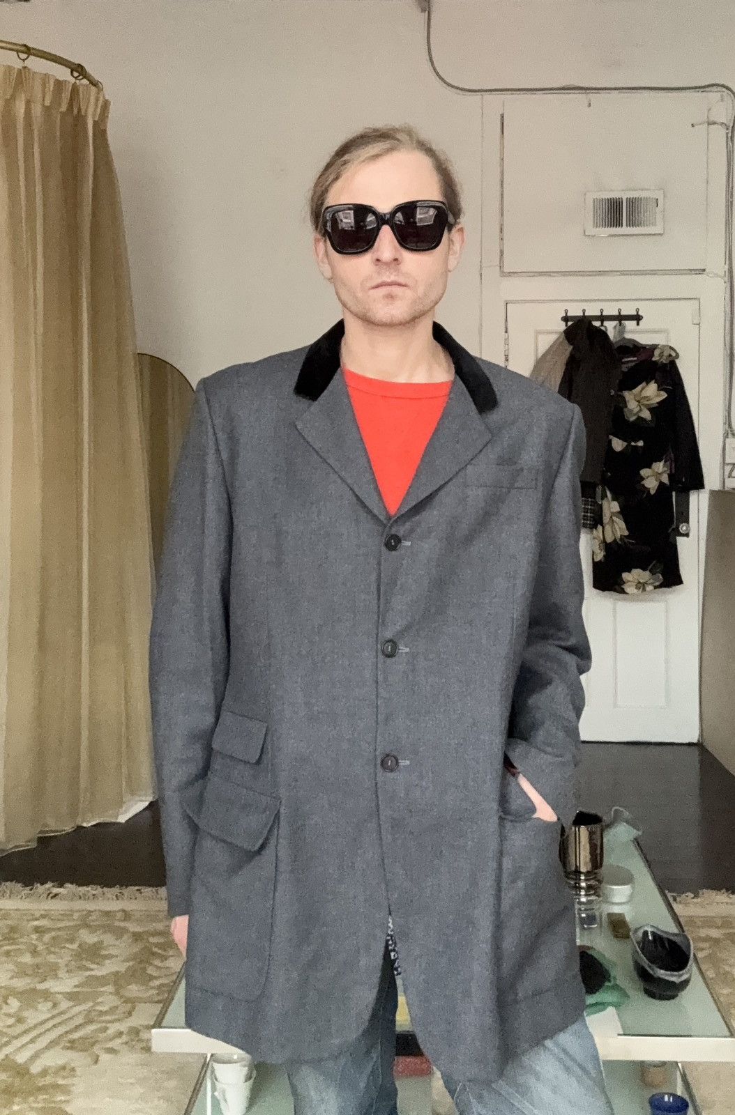 Katharine Hamnett London Katharine Hamnett Vintage Velvet Collar Sport Coat Size US M / EU 48-50 / 2 - 2 Thumbnail
