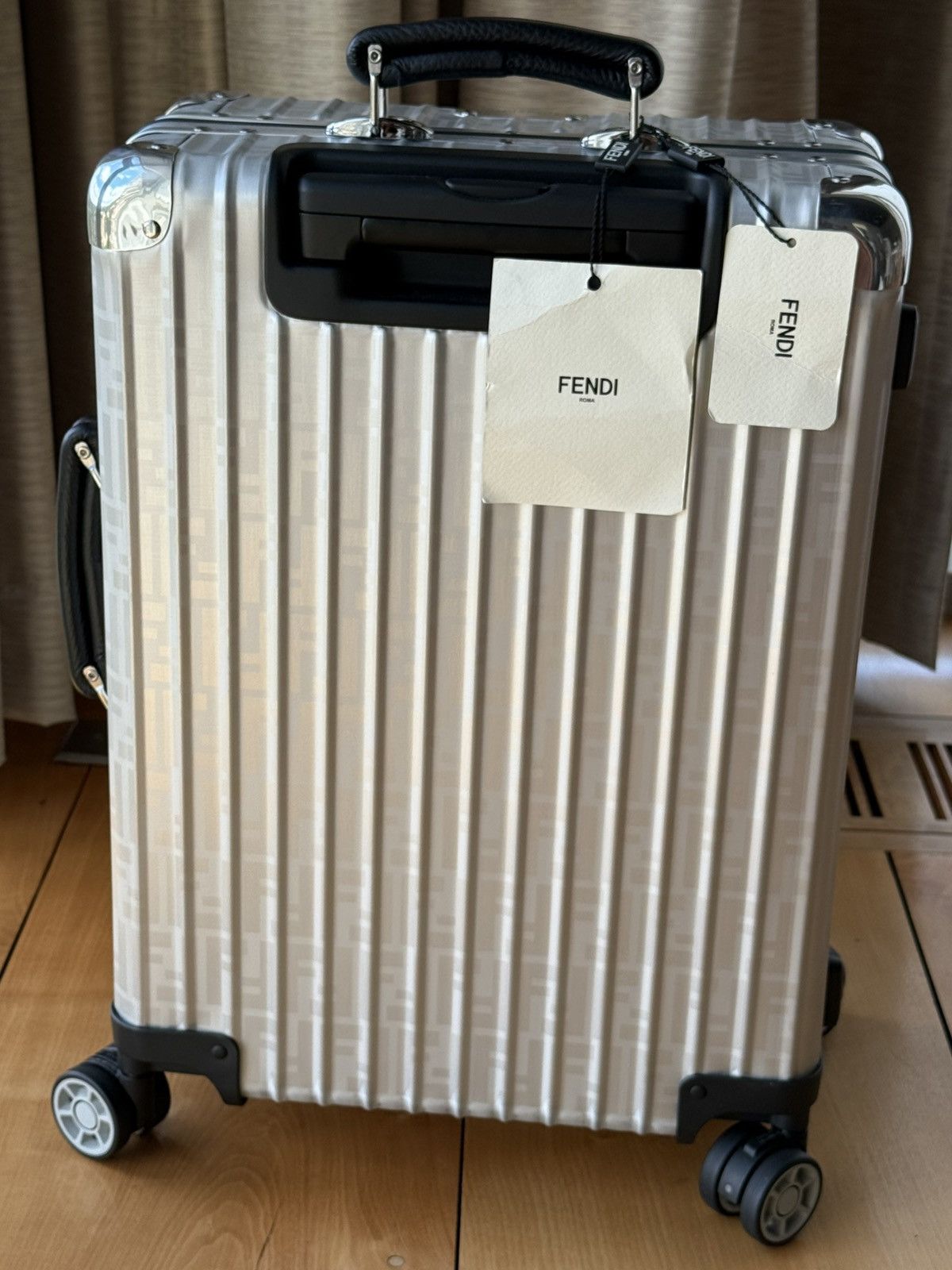 Rimowa X Fendi Silver Cabin Carryon Trolley Luggage, Men's — image 3 of 6