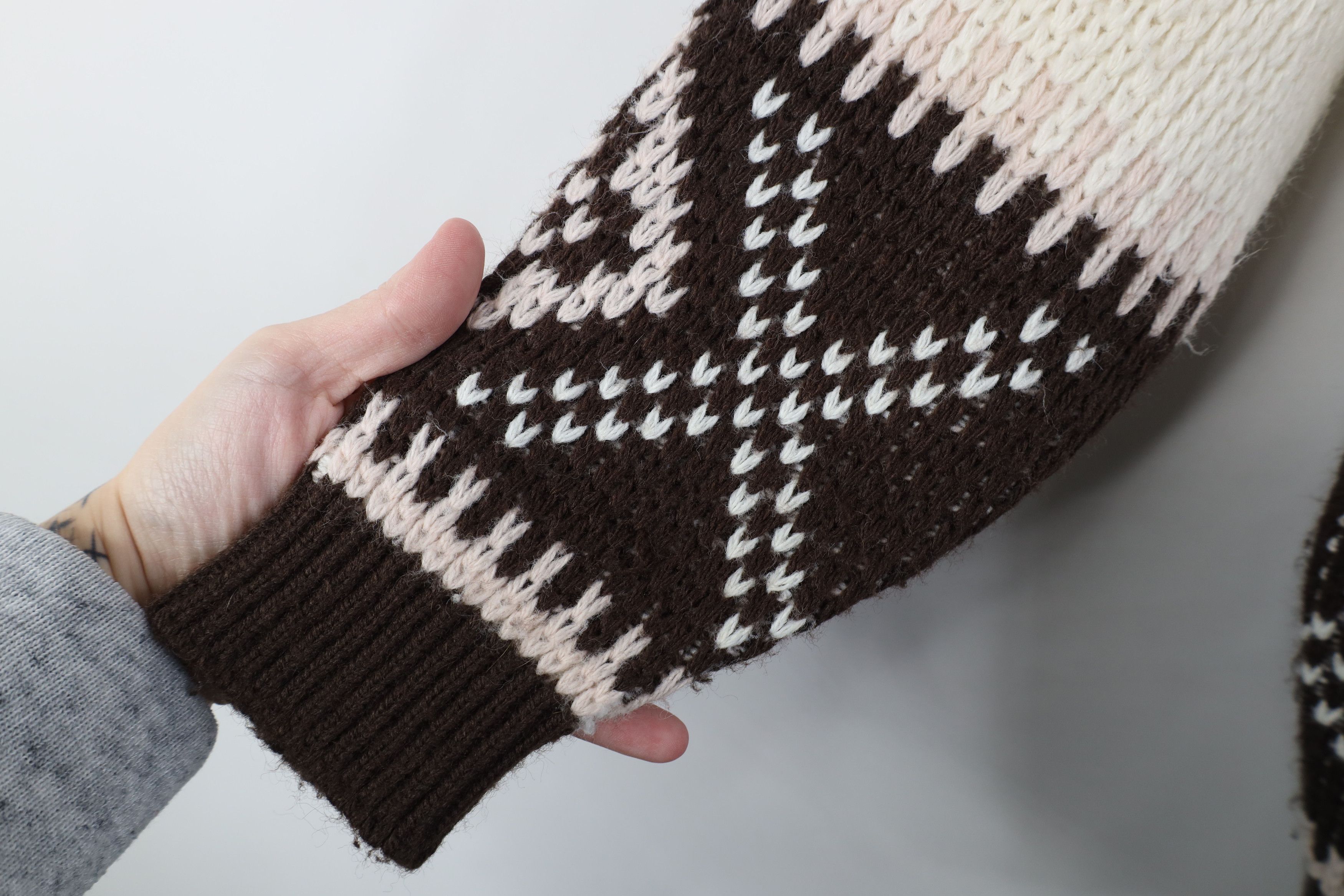 Vintage Vintage 70s Streetwear Fair Isle Knit Turtleneck Sweater USA Size S / US 4 / IT 40 - 10 Thumbnail