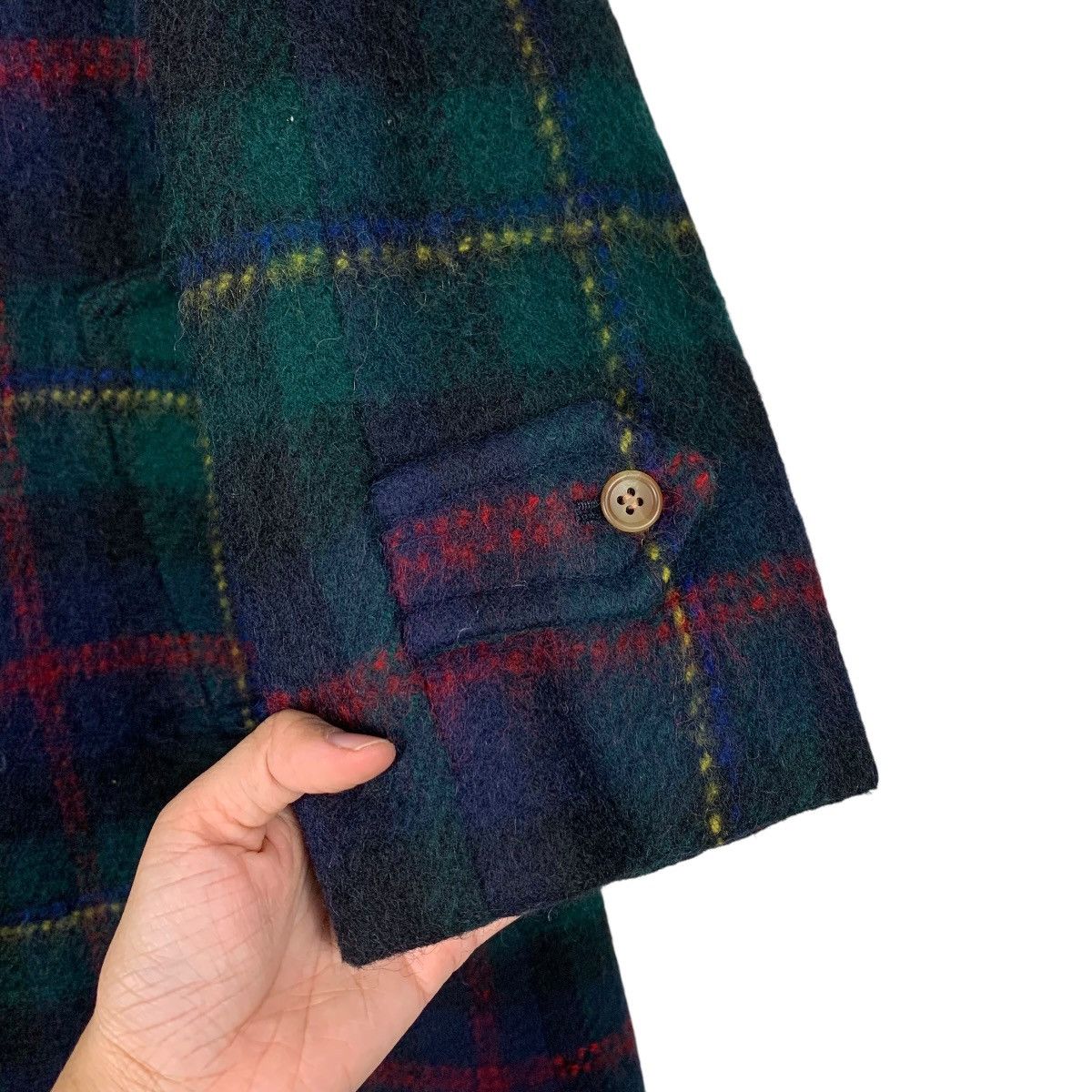 Japanese Brand LADIES TRADITIONAL Wool Tartan Long Coat #2068-C90 Size M / US 6-8 / IT 42-44 - 14 Thumbnail