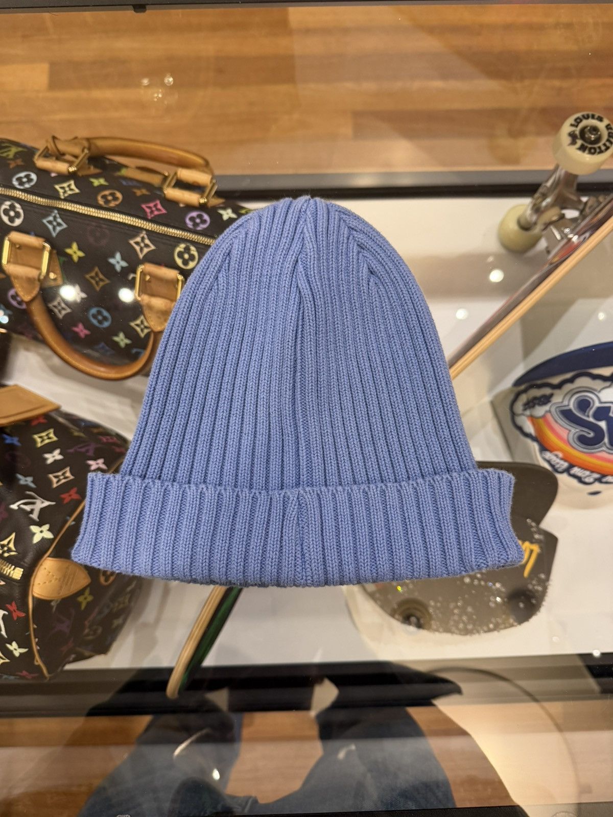 Supreme Supreme Overdyed Ribbed Beanie - Blue Size ONE SIZE - 7 Thumbnail