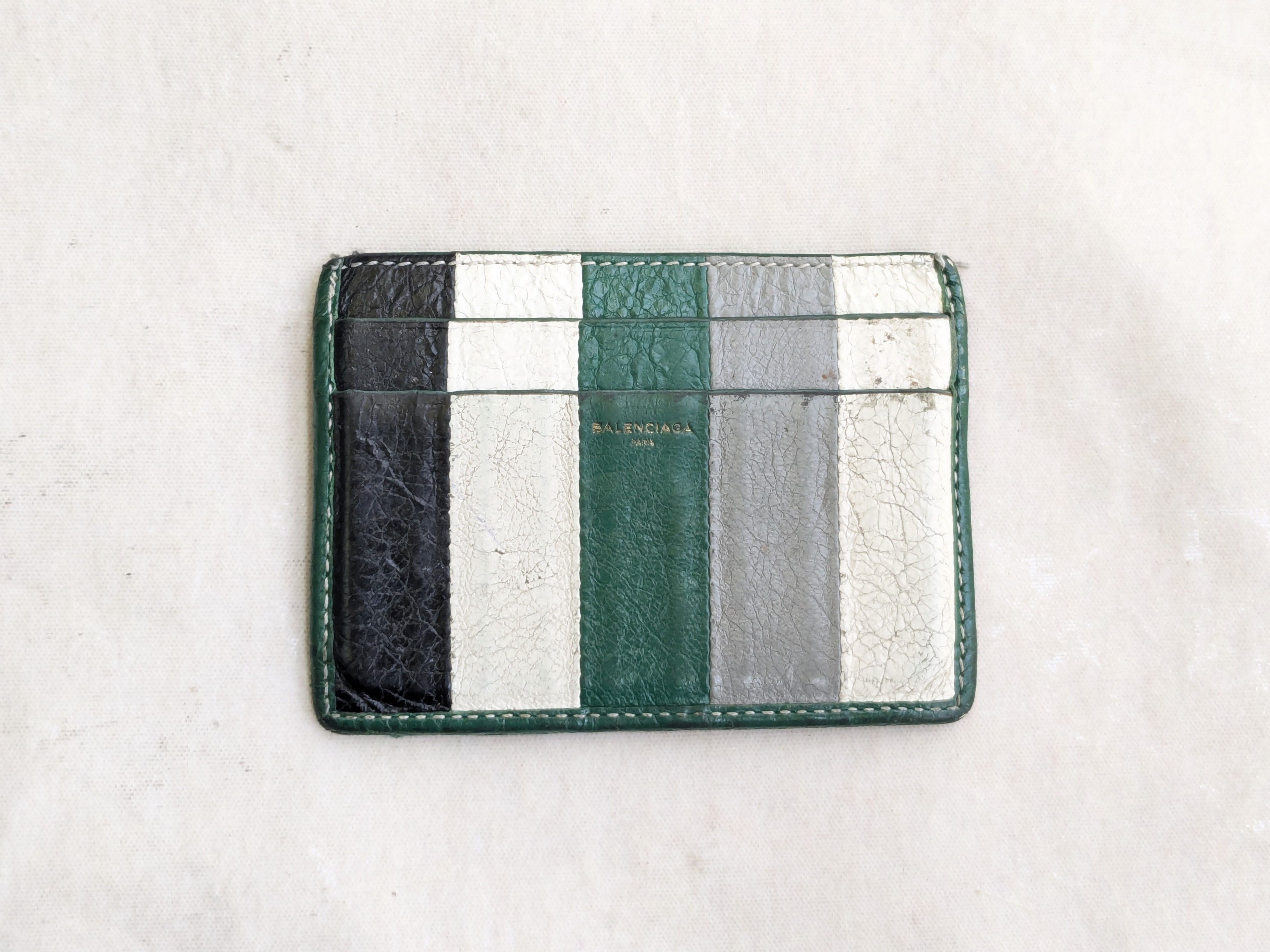 Balenciaga Balenciaga Cardholder Wallet Green Black White Bazaar Size ONE SIZE - 1 Thumbnail
