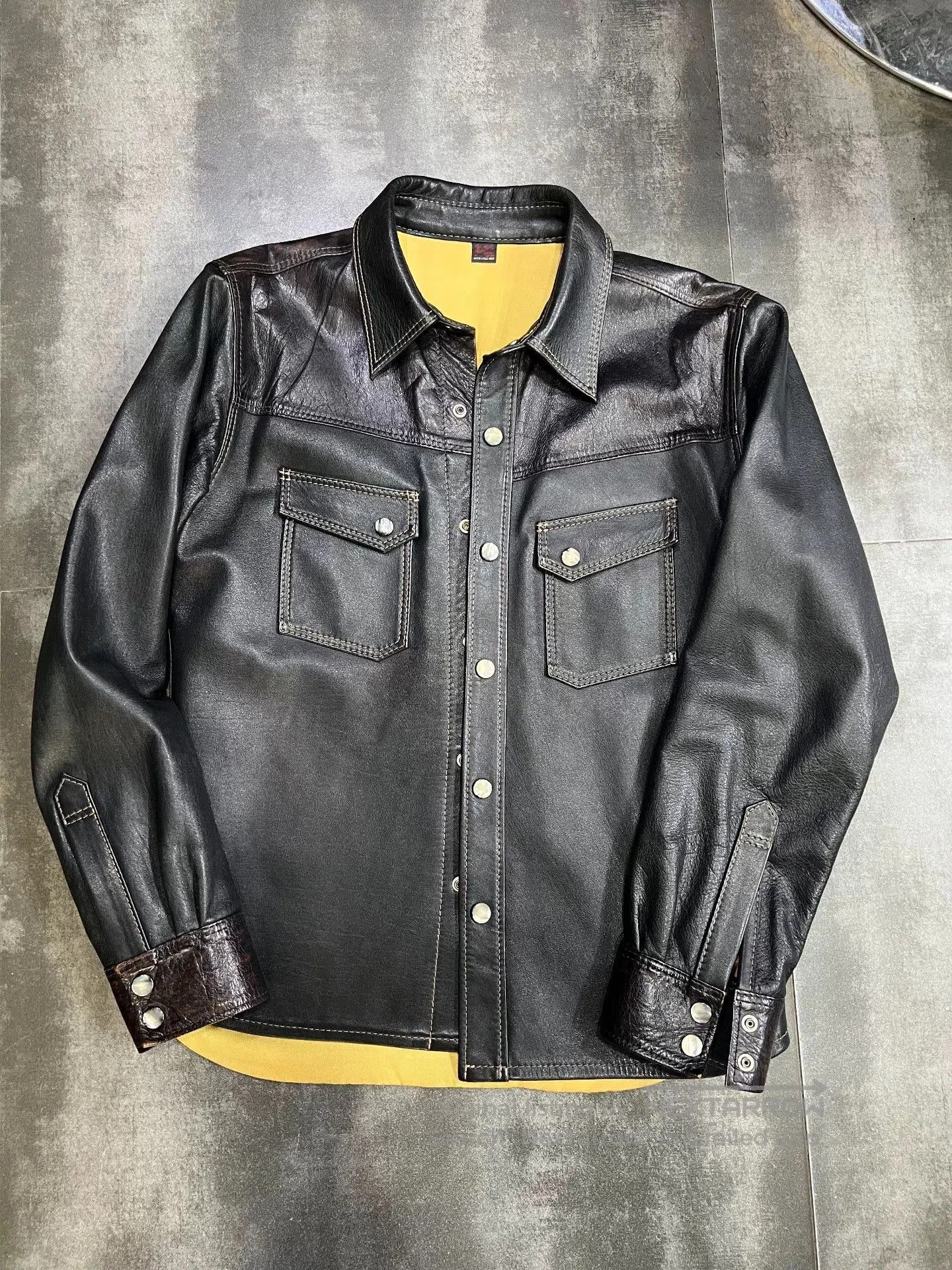 The Flat Head Flat Head Horse Leather Shirt. Size US M / EU 48-50 / 2 - 1 Thumbnail