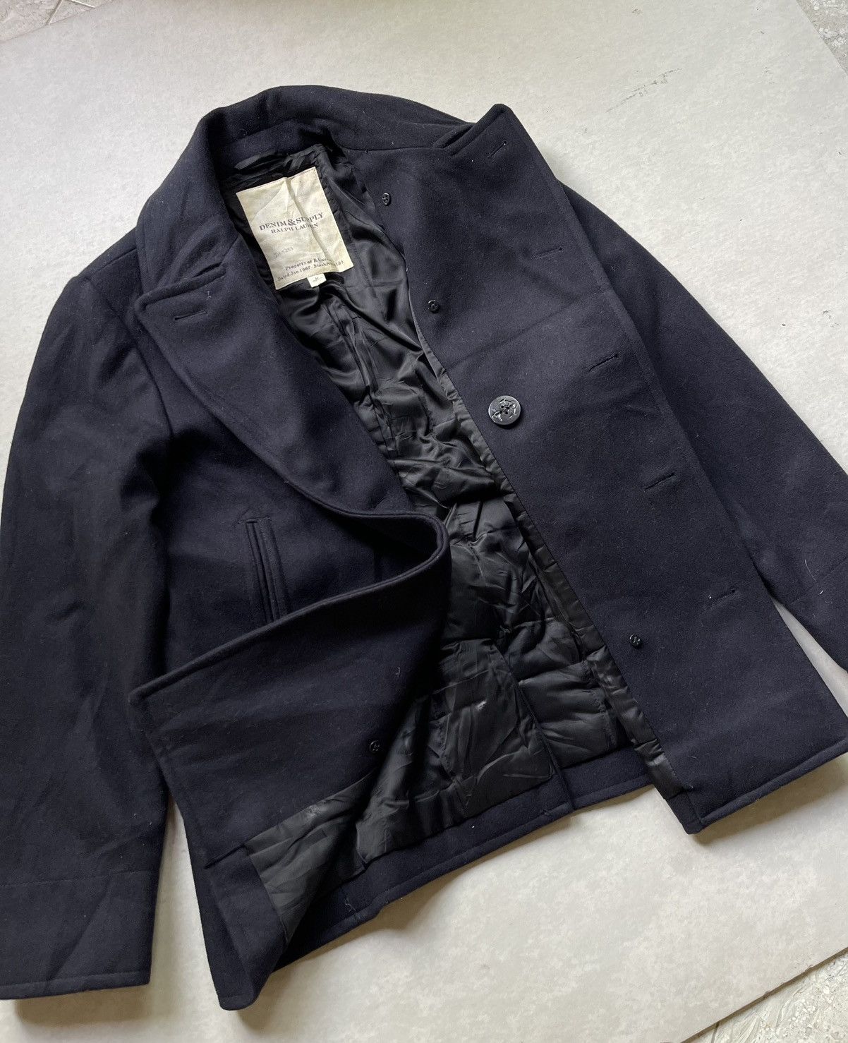Denim & Supply Ralph Lauren Denim & Supply Ralph Lauren Wool-Blend Melton Pea Coat Size US M / EU 48-50 / 2 - 6 Thumbnail