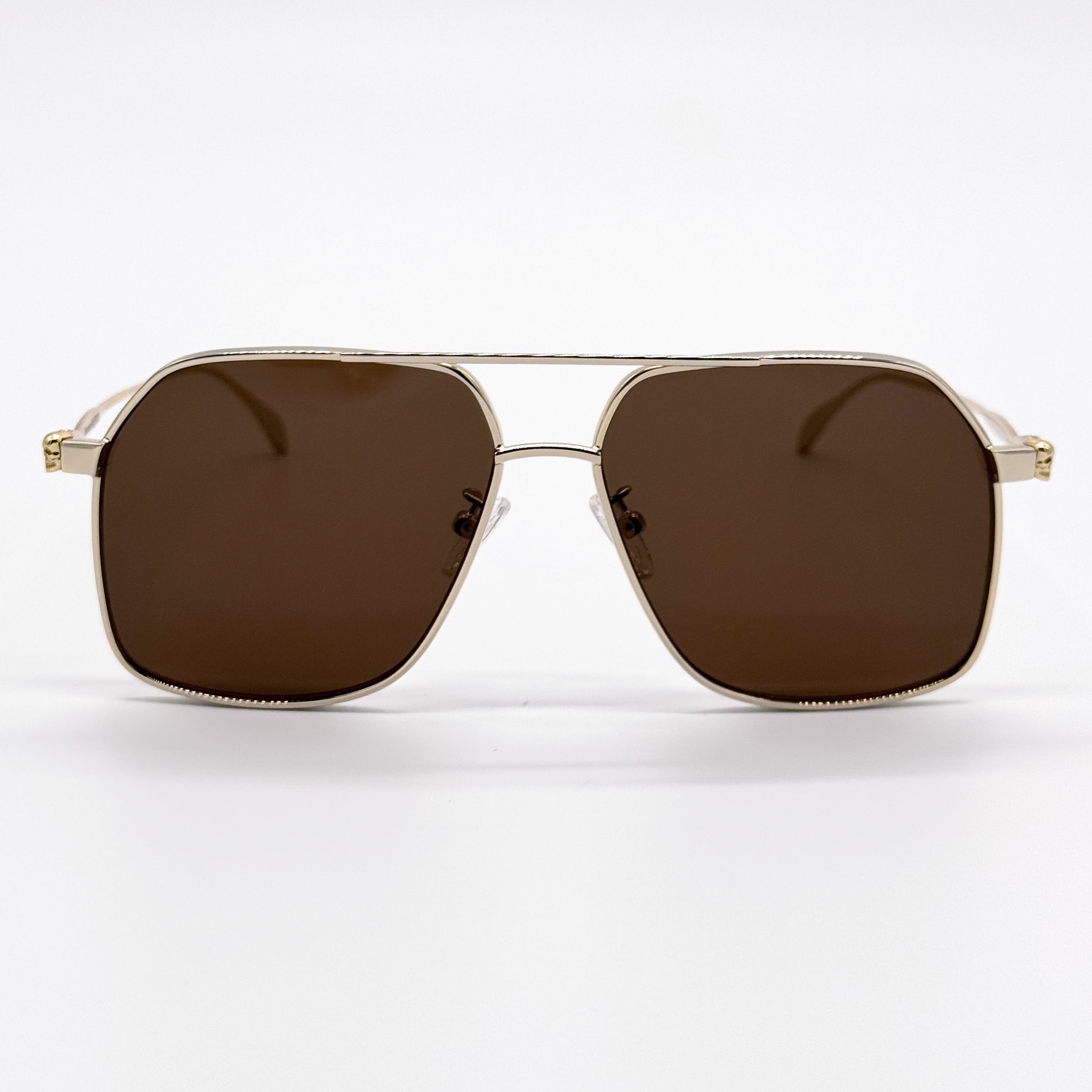 Alexander McQueen NEW ALEXANDER MCQUEEN AM0372S 002 PILOT GOLD SUNGLASSES Size ONE SIZE - 3 Thumbnail