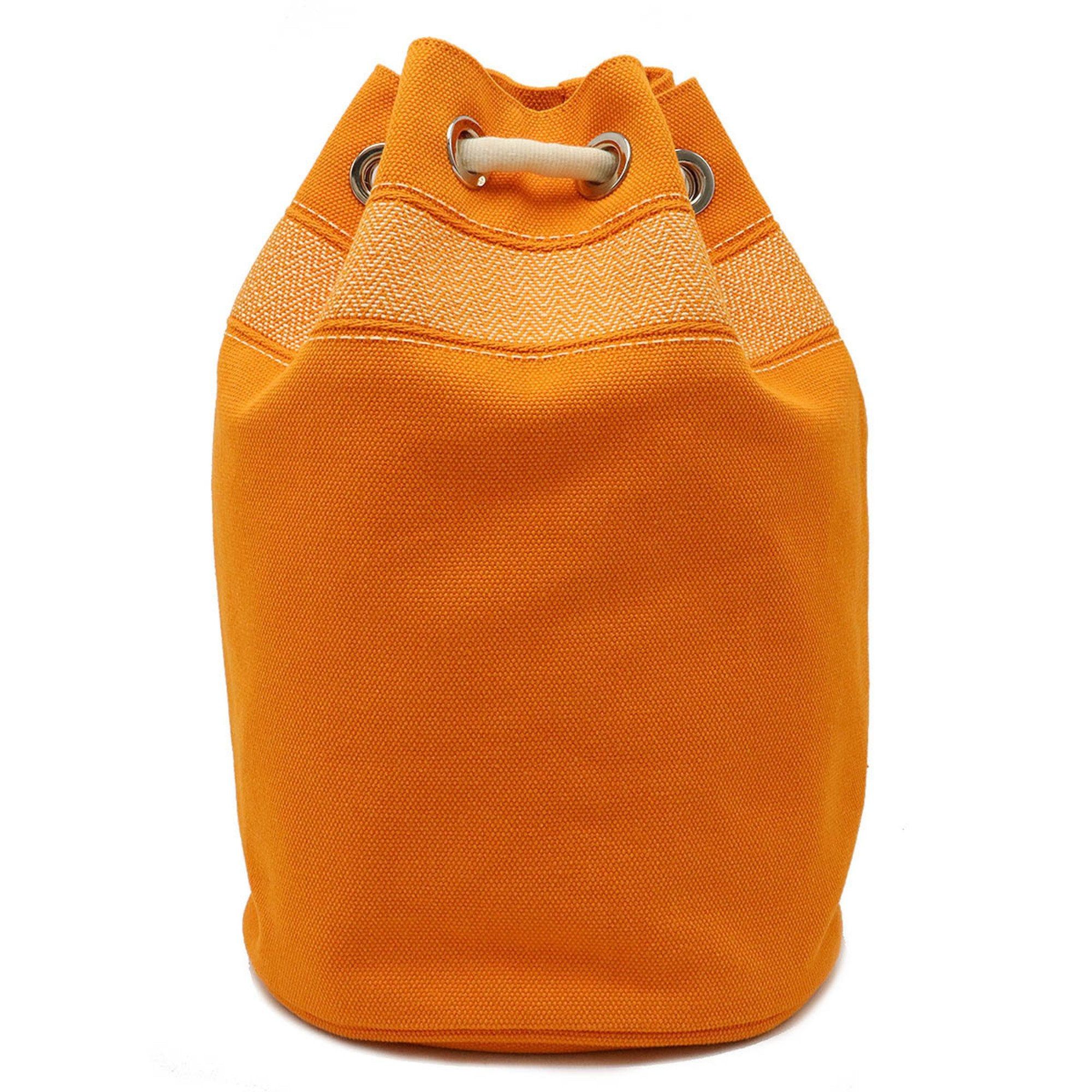 image of Hermes Sac Marine Receif Mm Shoulder Bag Canvas Orange Beige in White, Women's