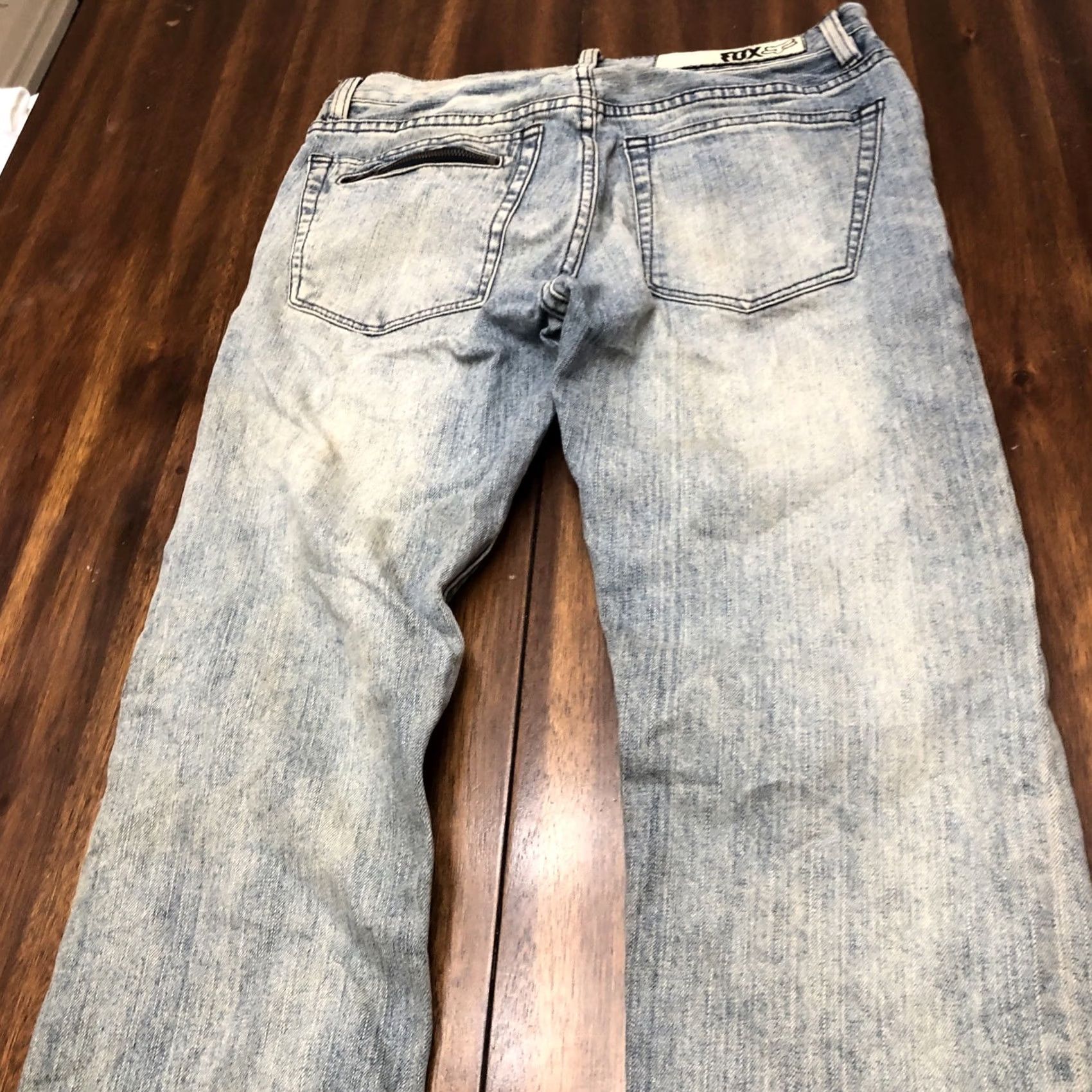 Fox Racing Fox Denim Jeans Regular Straight Leg 30x30 Blue Light Wash Fox Racing Mens Womens Size 30" / US 8 / IT 44 - 3 Thumbnail