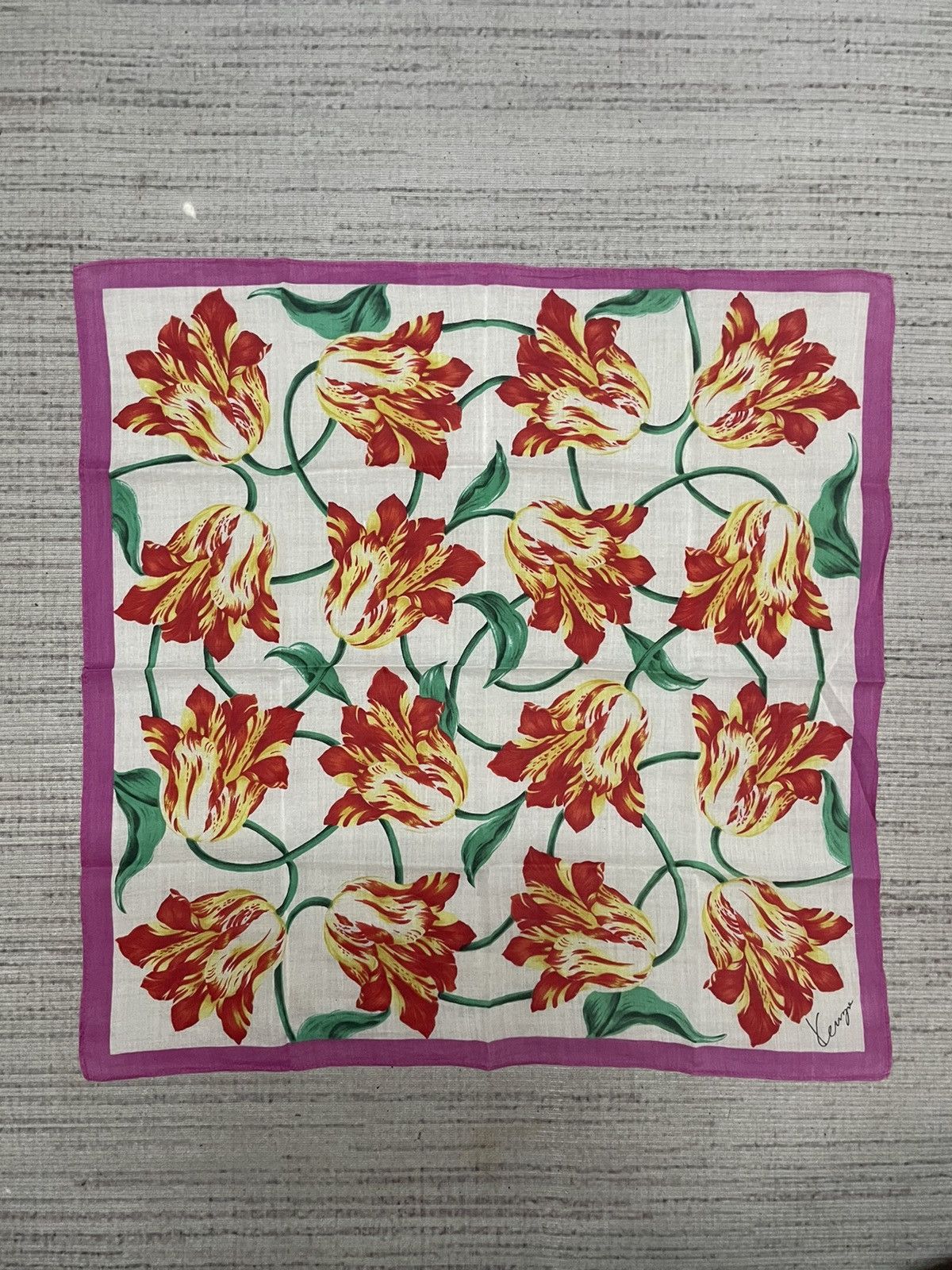 Kenzo Vintage Kenzo handkerchief bandana pocket square Size ONE SIZE - 1 Thumbnail