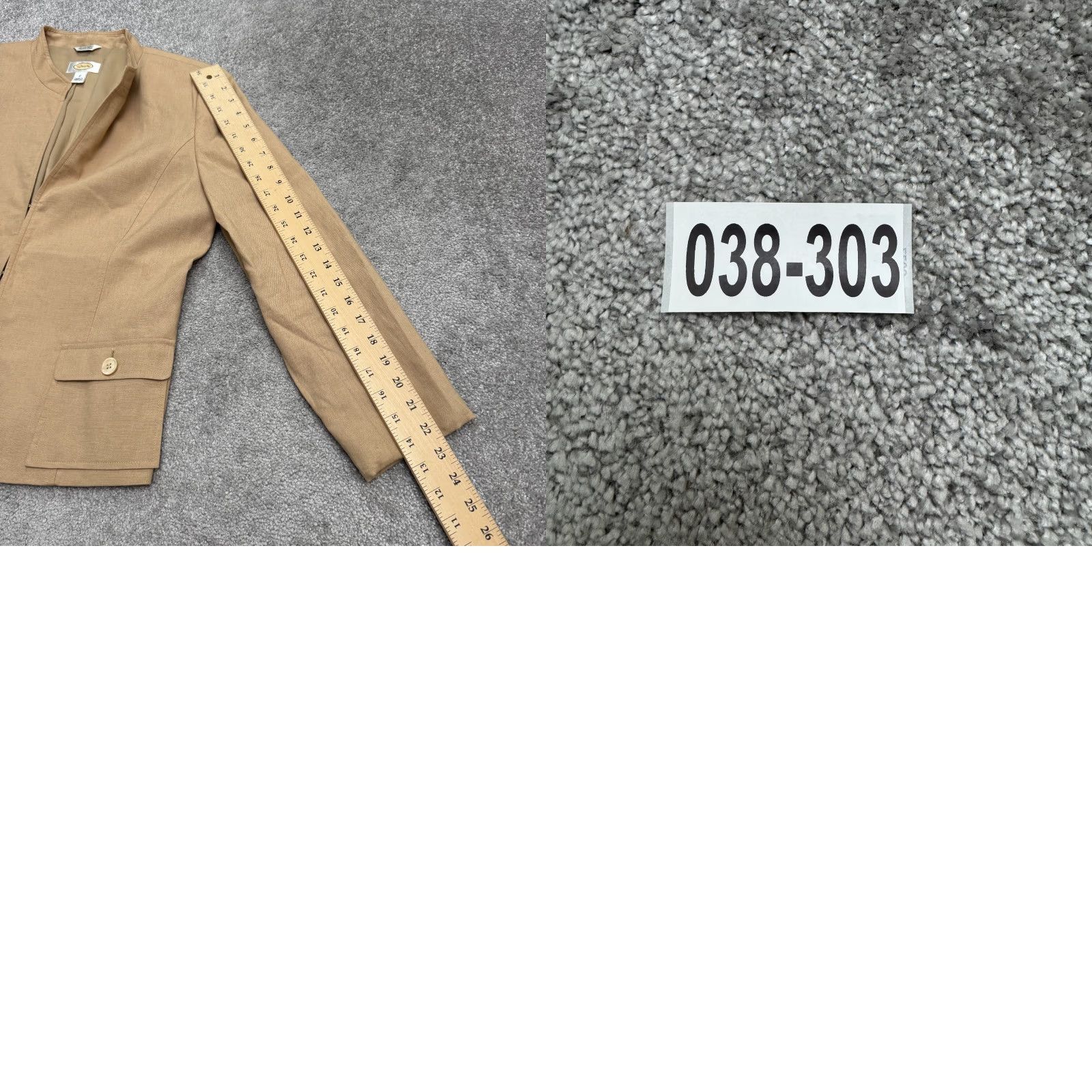 Talbots Talbots Jacket Womens 10 Brown Tan Linen Blend Collarless Hook Eye Career Size L / US 10 / IT 46 - 9 Thumbnail