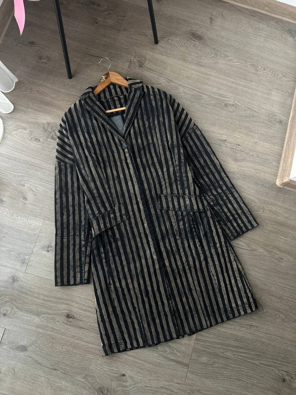 Annette Gortz × Japanese Brand × Vintage Vintage Japanese Avant Garde Striped Womesn Coat Jacket Size M / US 6-8 / IT 42-44 - 4 Thumbnail