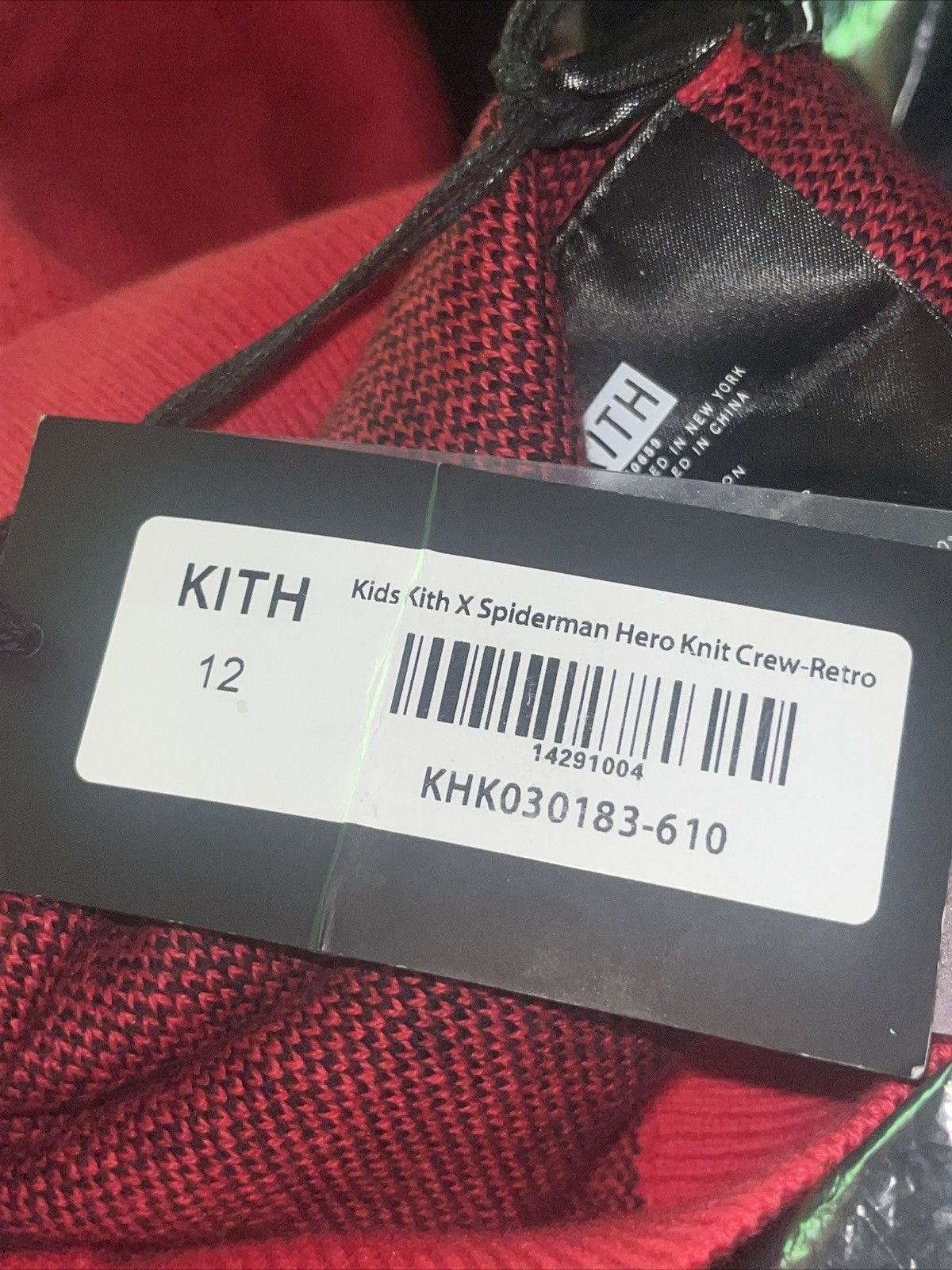 Kith × Marvel Comics Kith x Spider- Man Kids “hero” Knit Crew - Retro Size 12 Size US XXS / EU 40 - 8 Thumbnail
