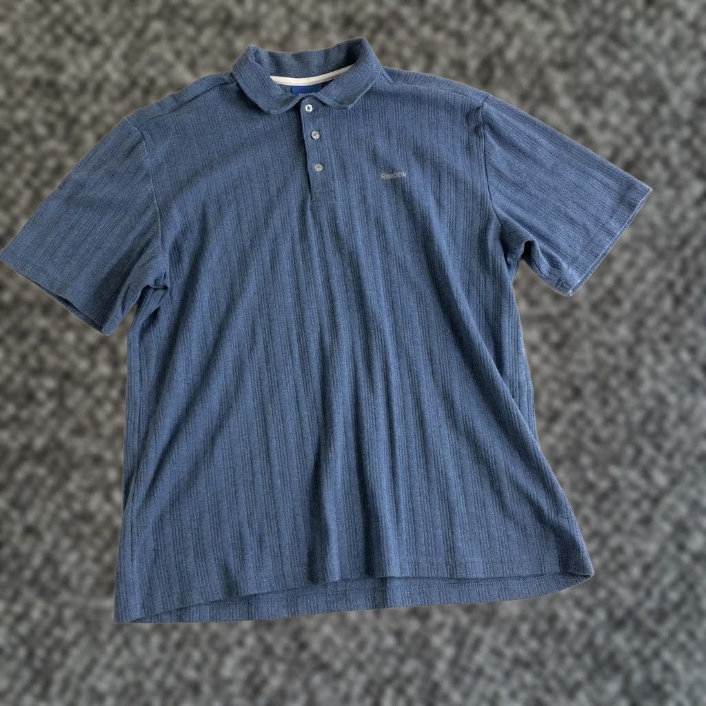 Reebok Reebok Golf Polo Shirt XL Blue Regular Short Sleeve Collared Solid Men Polo Golf Activewear Casual Travel Winter Summer Spring Fall Size US XL / EU 56 / 4 - 1 Thumbnail