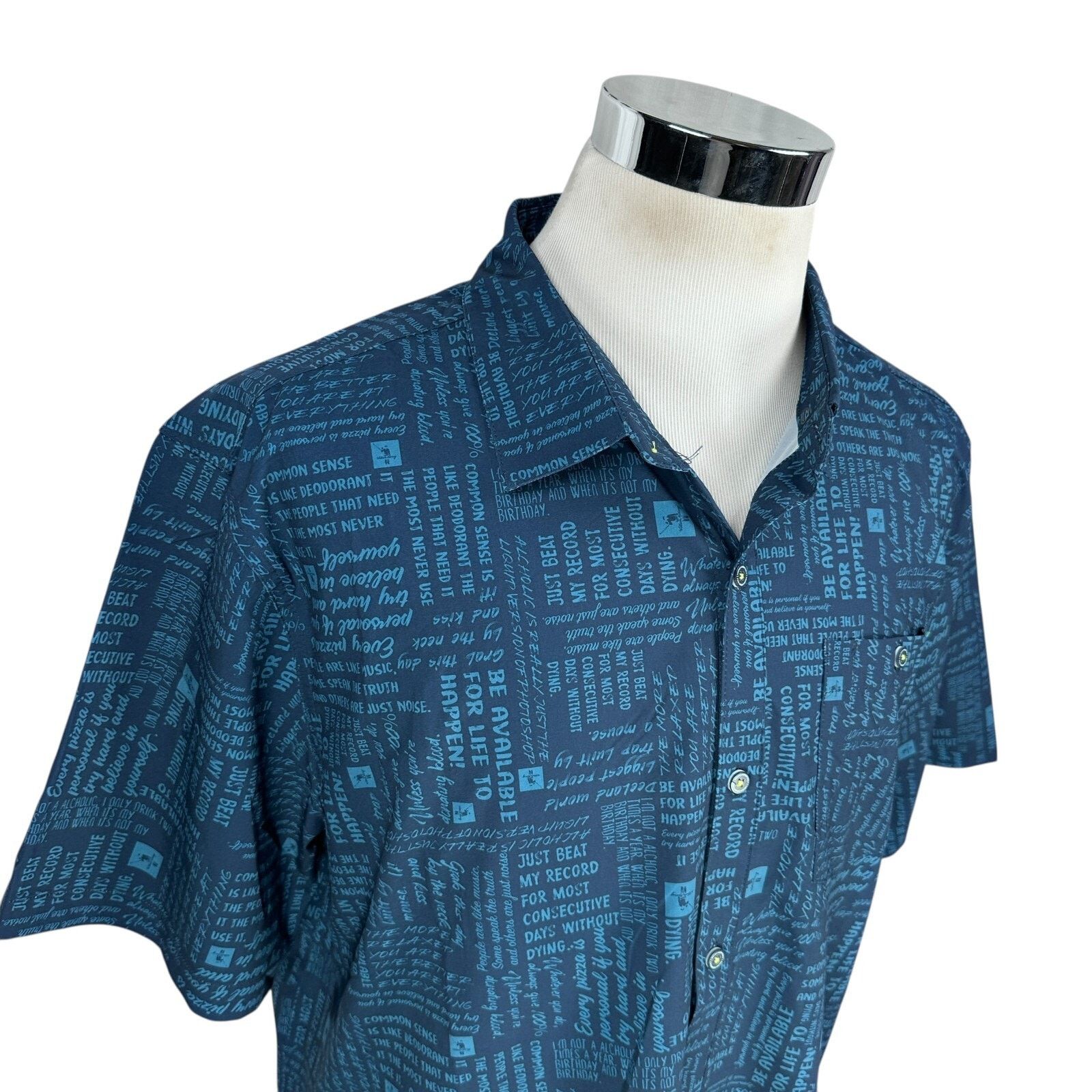 Other William Murray Shirt Men’s XXL Blue Short Sleeve Button Up Size US XXL / EU 58 / 5 - 2 Thumbnail