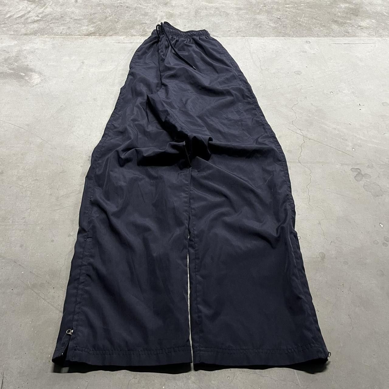 Vintage Vintage Y2K/2000s Baggy Fit Navy Blue Track Pants with pockets and leg zippers! Size US 30 / EU 46 - 1 Thumbnail