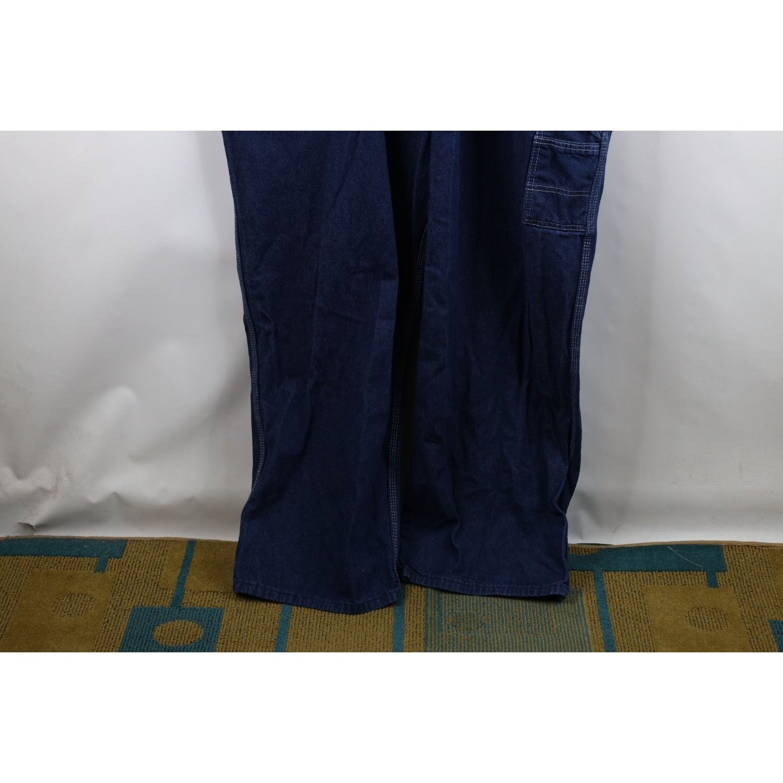 Vintage Vintage 90s Streetwear Faded Wide Leg Denim Overalls 48x30 Size US 44 / EU 60 - 18 Thumbnail