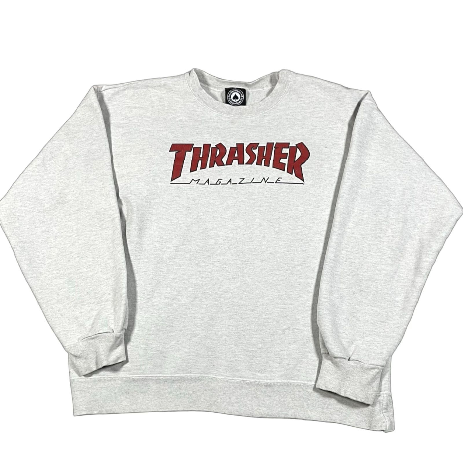 Thrasher Thrasher Sweatshirt Mens M Gray Crewneck 90s Grunge VTG Hooded Graphic Print Pockets Logo Size US M / EU 48-50 / 2 - 1 Thumbnail