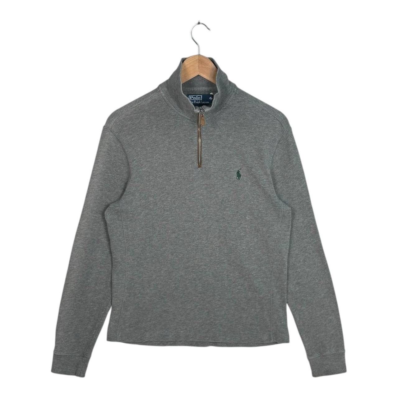 Polo Ralph Lauren Polo Ralph Lauren Gray 1/4 Zip Sweatshirt Thrashed Sun Faded Size US M / EU 48-50 / 2 - 1 Thumbnail