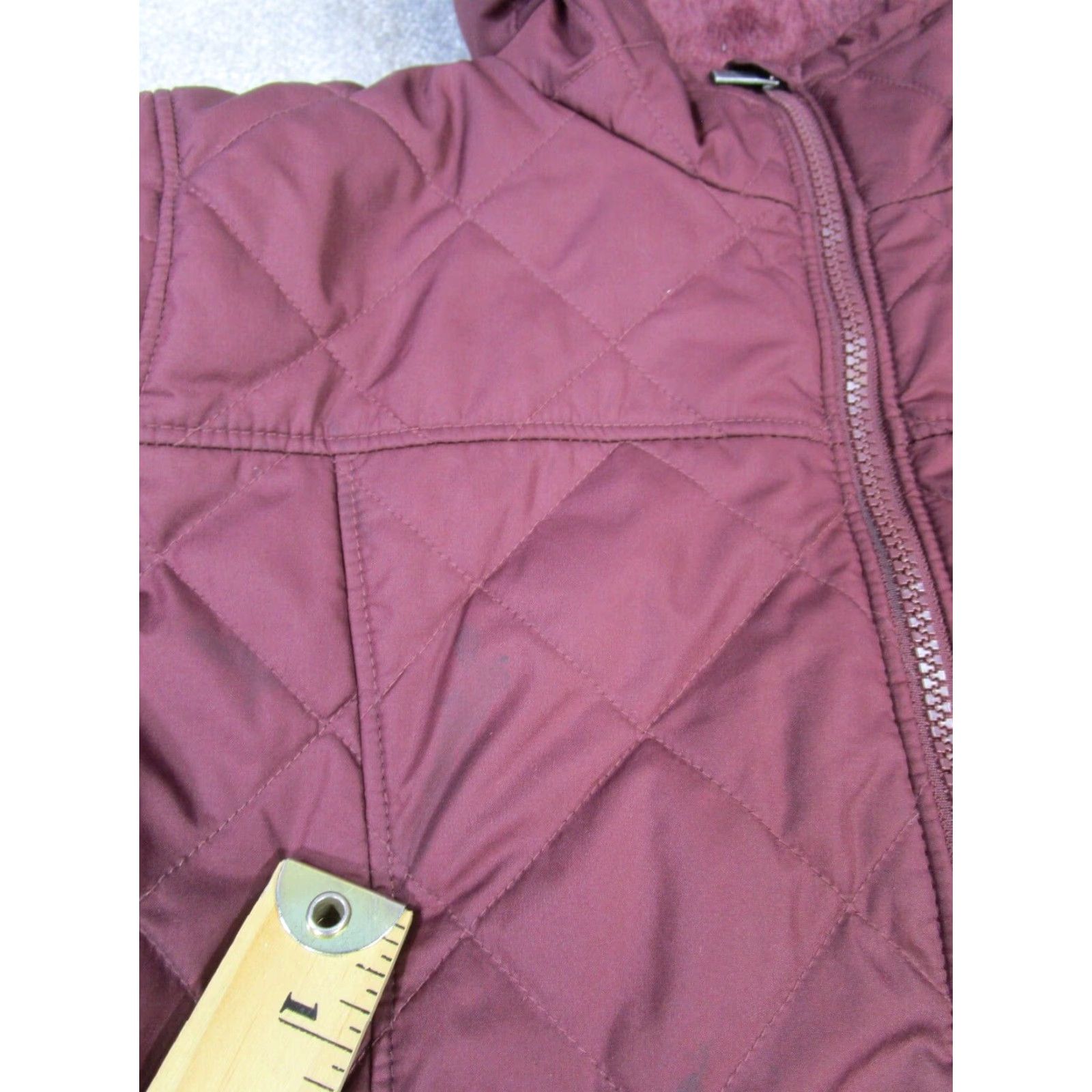 Vintage Columbia Jacket Womens XS Burgundy Quilted Insulated Long Sleeve Zip Diamond Crest Crest? Size XS / US 0-2 / IT 36-38 - 5 Thumbnail