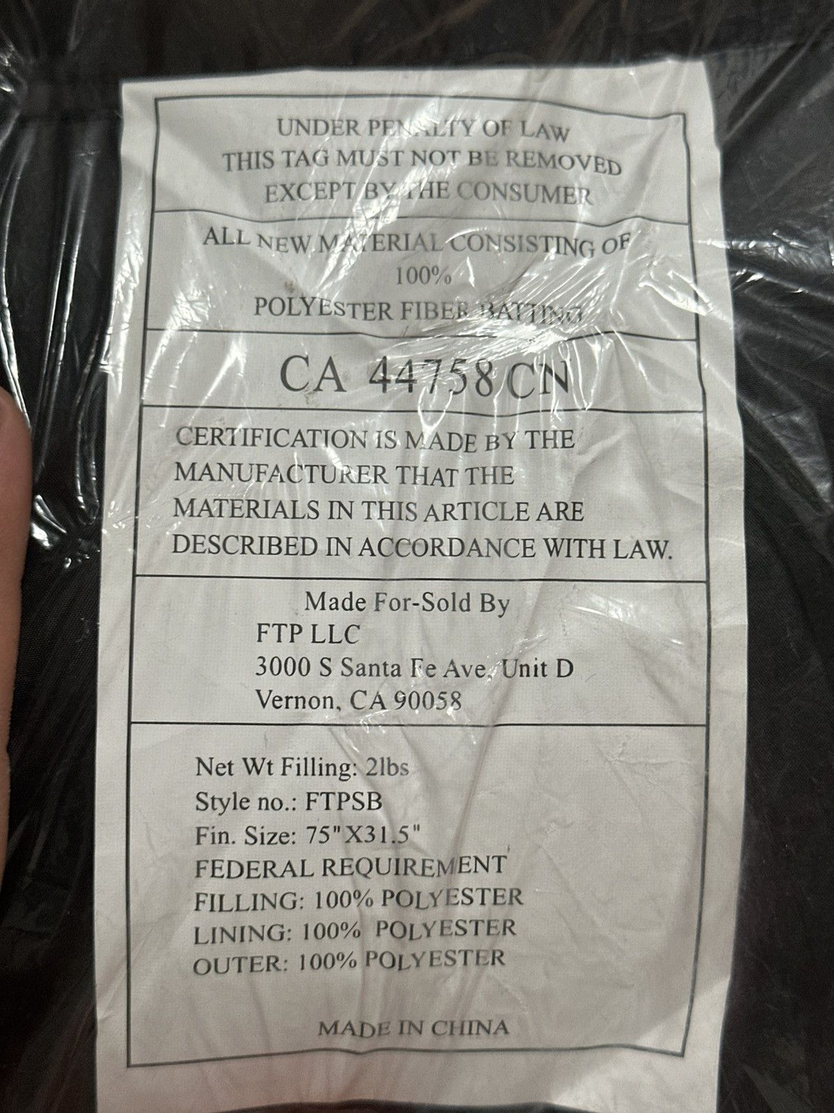 Fuck The Population FTP Sleeping bag Size ONE SIZE - 4 Thumbnail
