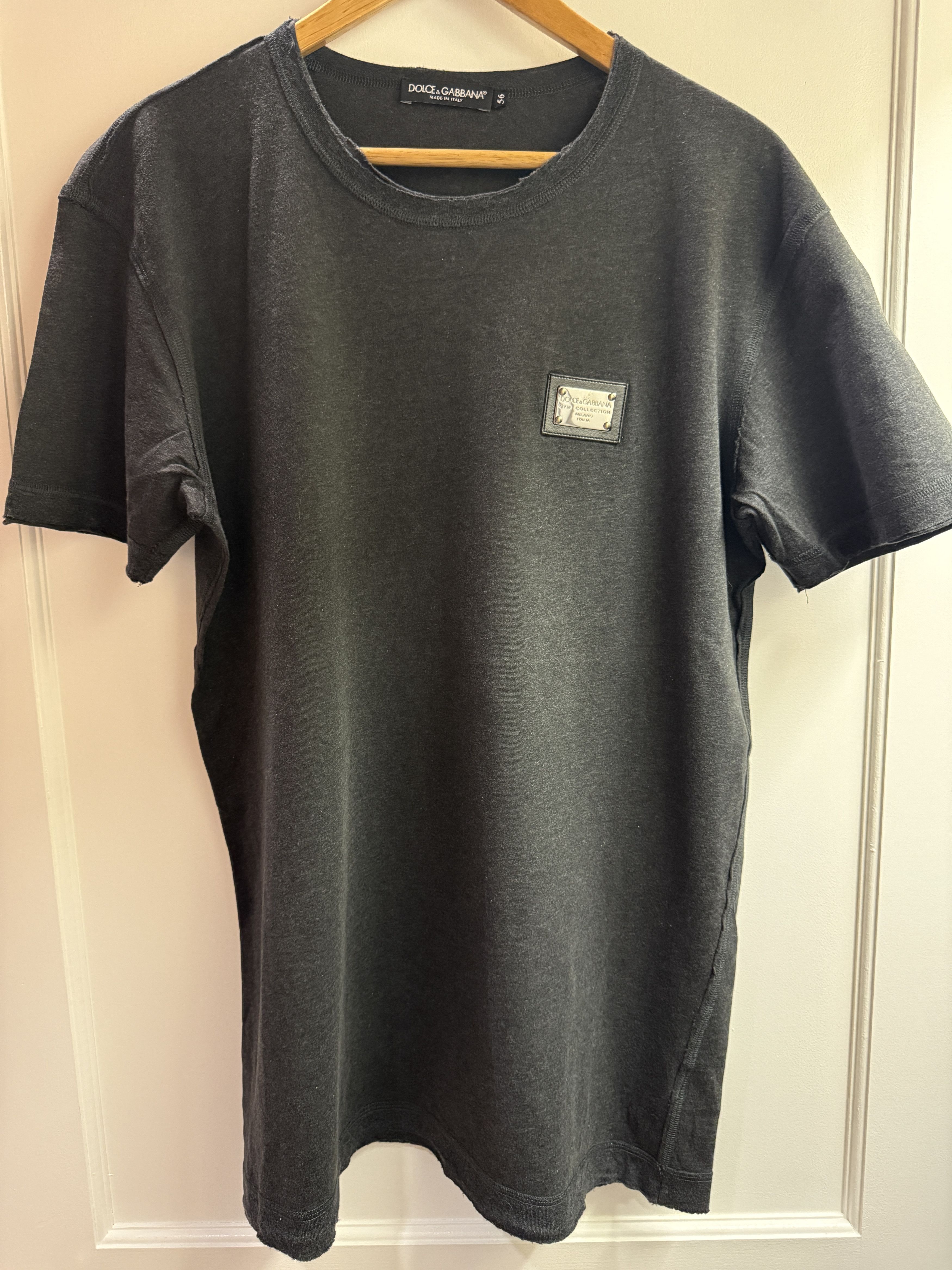 Dolce & Gabbana Dolce & Gabbana Charcoal Grey T-Shirt Size 56 Size US XL / EU 56 / 4 - 1 Thumbnail