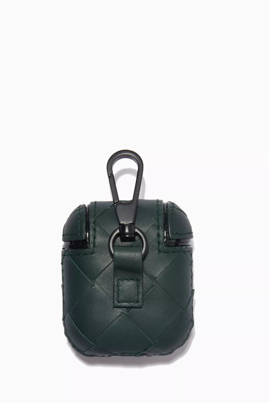 Bottega Veneta o1y0526 Size : OS / Leather Airpod Case in Dark Green Size ONE SIZE - 3 Thumbnail