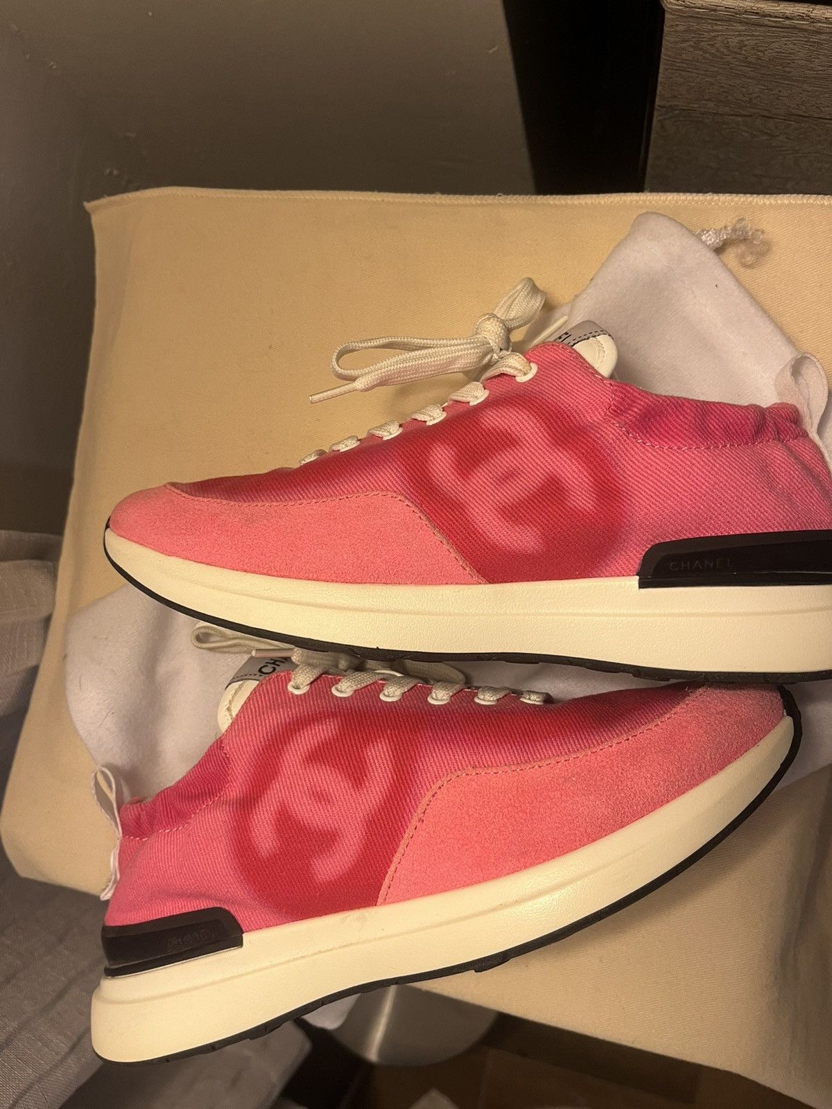 Chanel Chanel Trainer Sneaker Pink Size US 7.5 / IT 37.5 - 1 Thumbnail