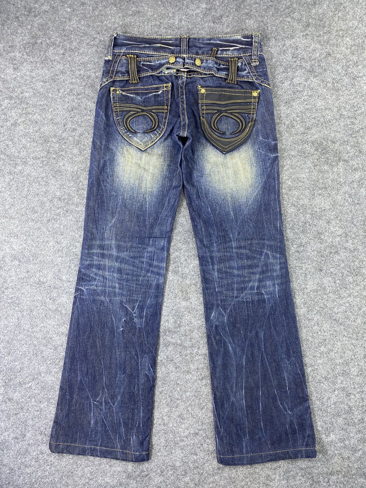 Japanese Brand Red Pepper Blue Wash Bootcut Jeans - J1053 Size 29" - 4 Thumbnail