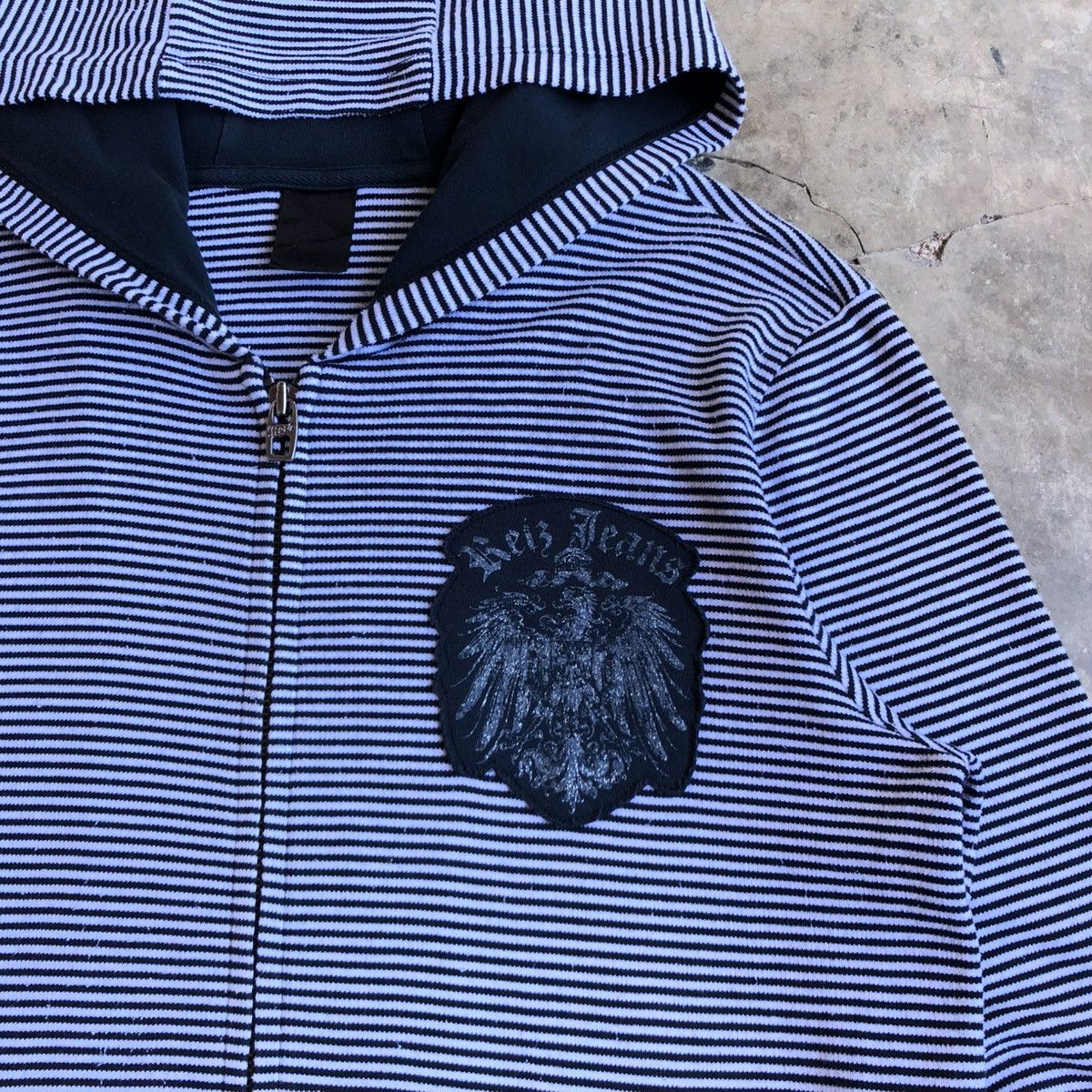If Six Was Nine 2000s Reiz Jeans Poem Striped Ziphoodie Punk Lgb Style Size US M / EU 48-50 / 2 - 5 Thumbnail