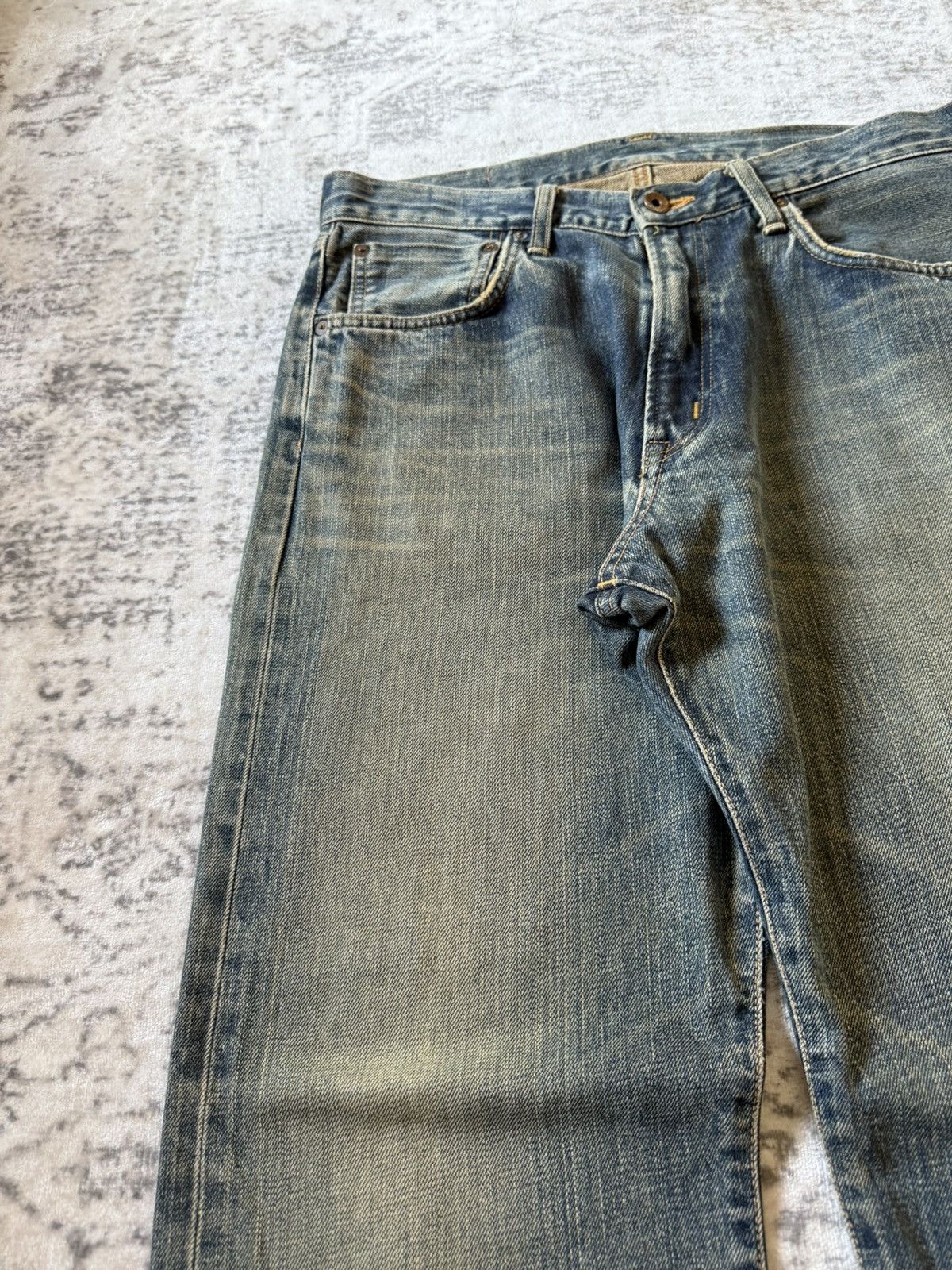Kapital Vintage Edwin 505 Earthy Mud Wash Selvedge Loose Jeans Size US 32 / EU 48 - 13 Thumbnail