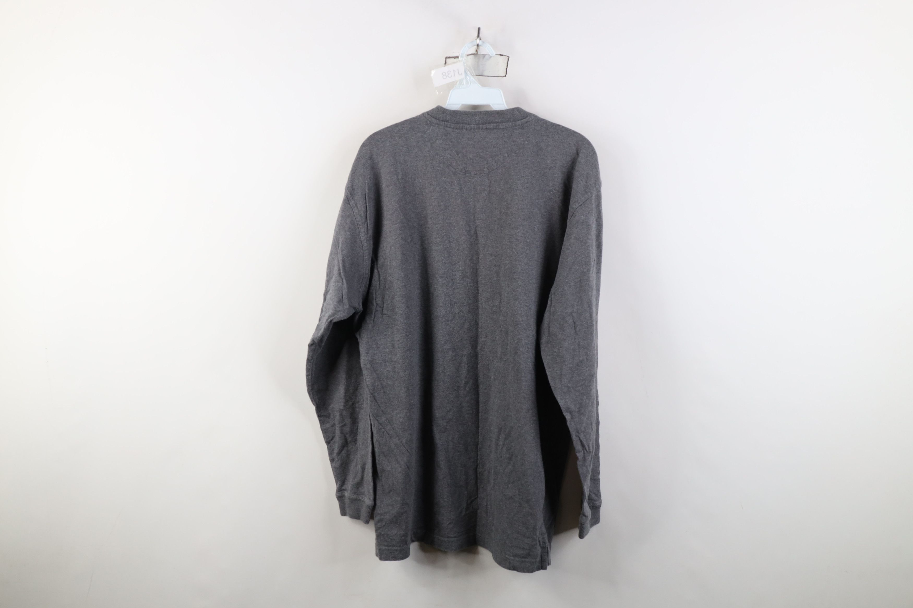 Vintage Vintage 90s Streetwear Blank Long Sleeve Henley T-Shirt Gray Size US XL / EU 56 / 4 - 9 Thumbnail