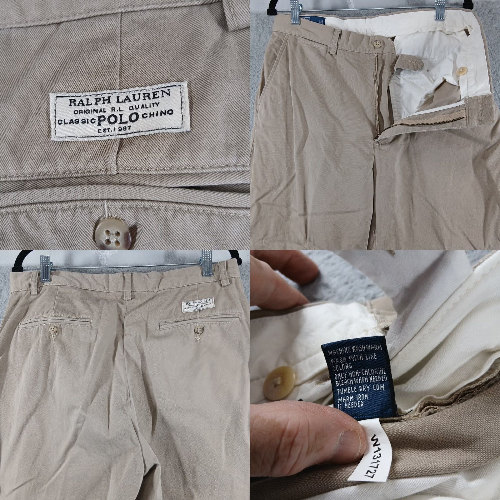 Polo Ralph Lauren Polo Ralph Lauren Prospect Pant Chino 100% Cotton Beige 33/30 Mens Regular Casual Workwear Pants Size US XS / EU 42 / 0 - 8 Thumbnail
