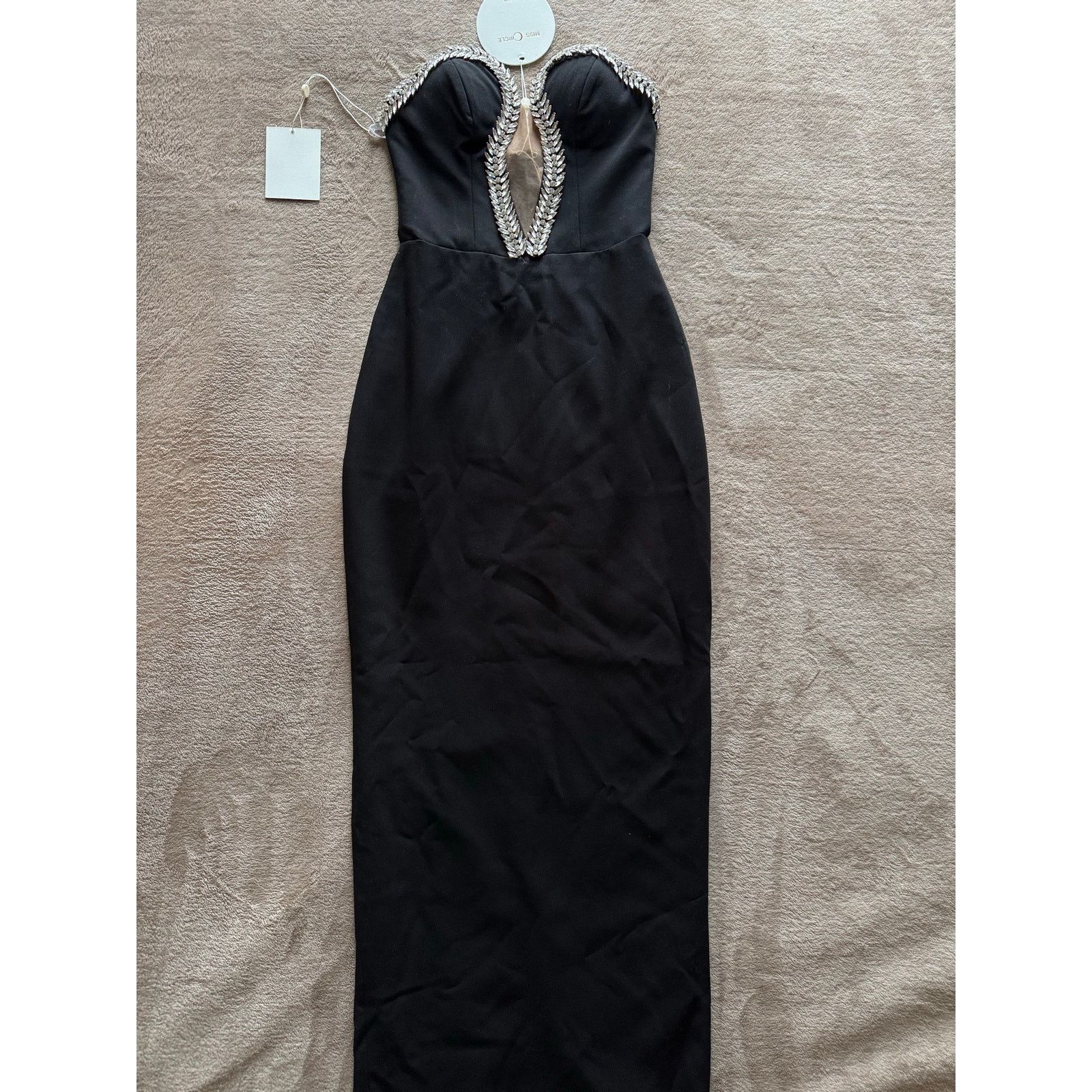 Full Circle Miss Circle Black Crystal Strapless Full Lengt Gala Dress Size XXS / US 00 / IT 34 - 1 Thumbnail