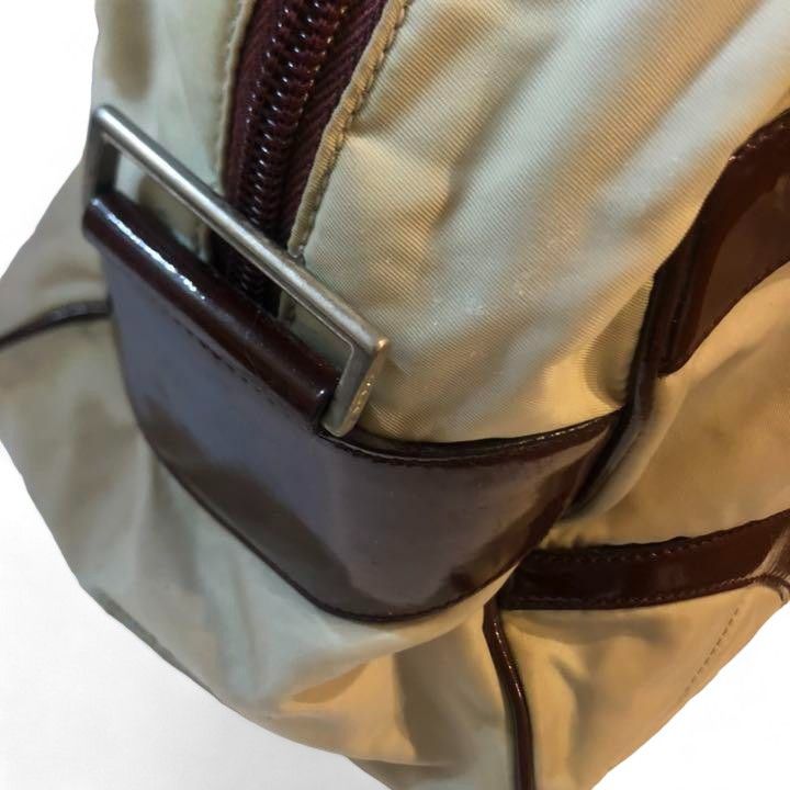 Prada Prada - Nylon White Tessuto Handbag Leather Sport Size ONE SIZE - 9 Thumbnail