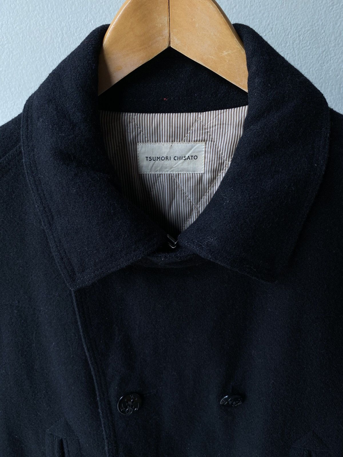Tsumori Chisato TSUMORI CHISATO Black Double-Breasted Pea Coat Size M / US 6-8 / IT 42-44 - 5 Thumbnail
