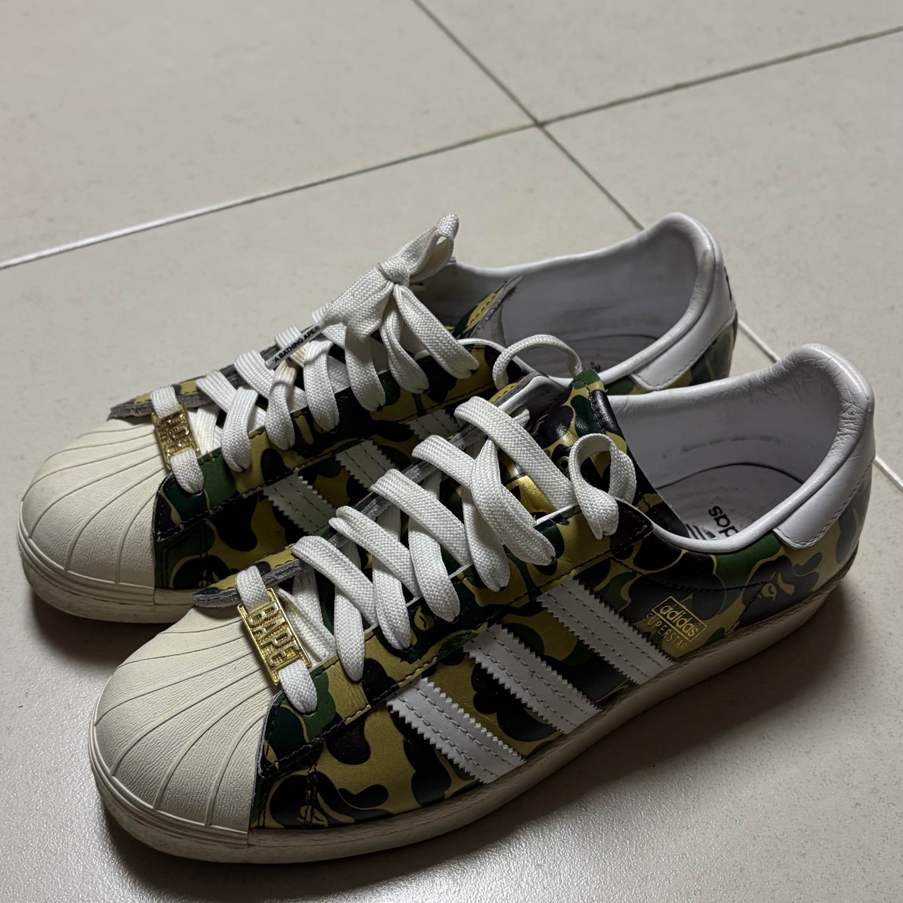 Adidas Adidas x A BATHING APE Superstar 80s Camo Sneakers US 7.5 Size US 7 / EU 40 - 1 Thumbnail