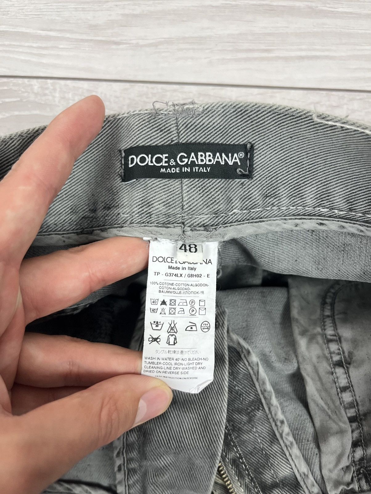 Dolce & Gabbana Dolce Gabbana Vintage Avante Garde Painted Denim Pants Size US 32 / EU 48 - 11 Thumbnail