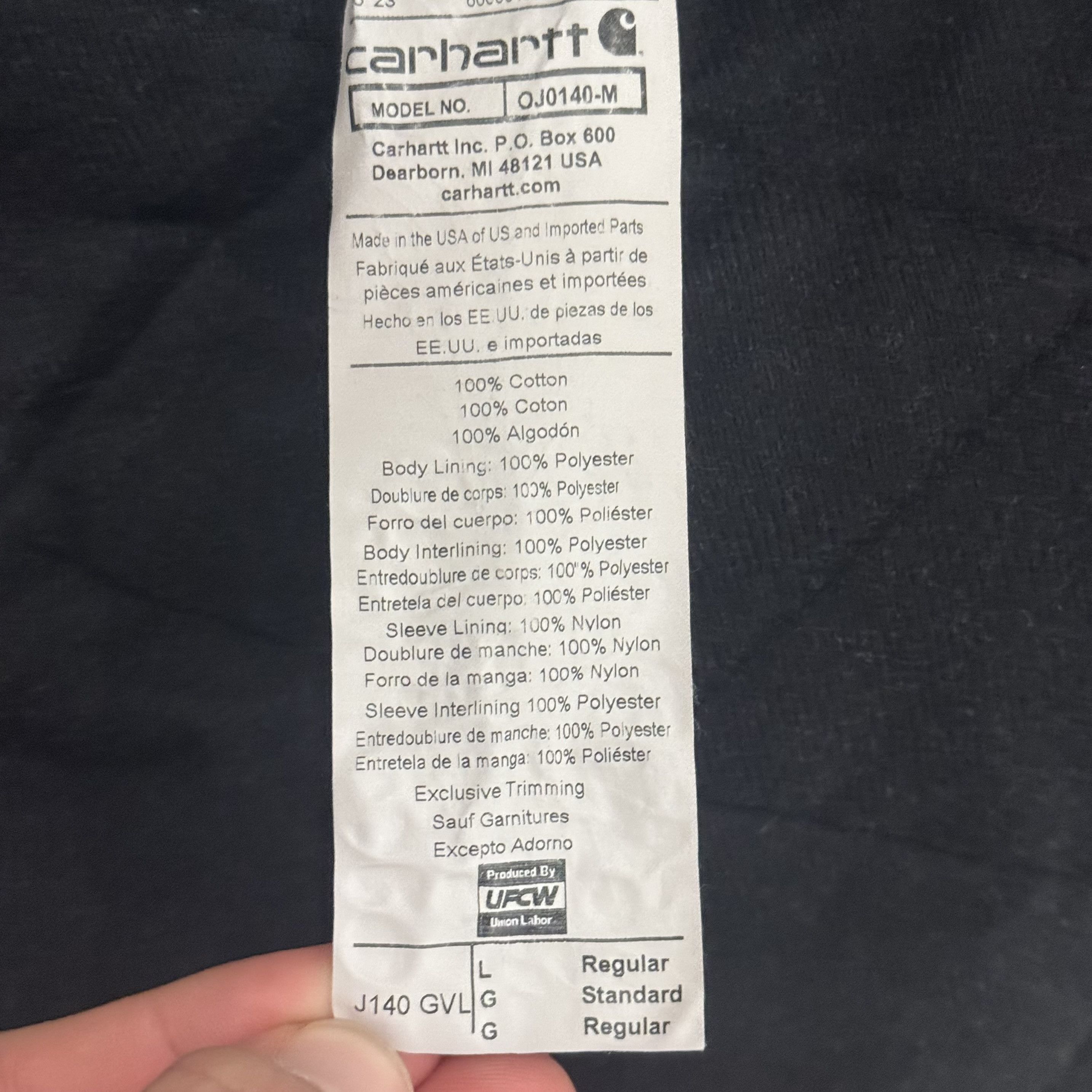 Carhartt Carhartt Men's Grey Jacket Size US L / EU 52-54 / 3 - 3 Thumbnail