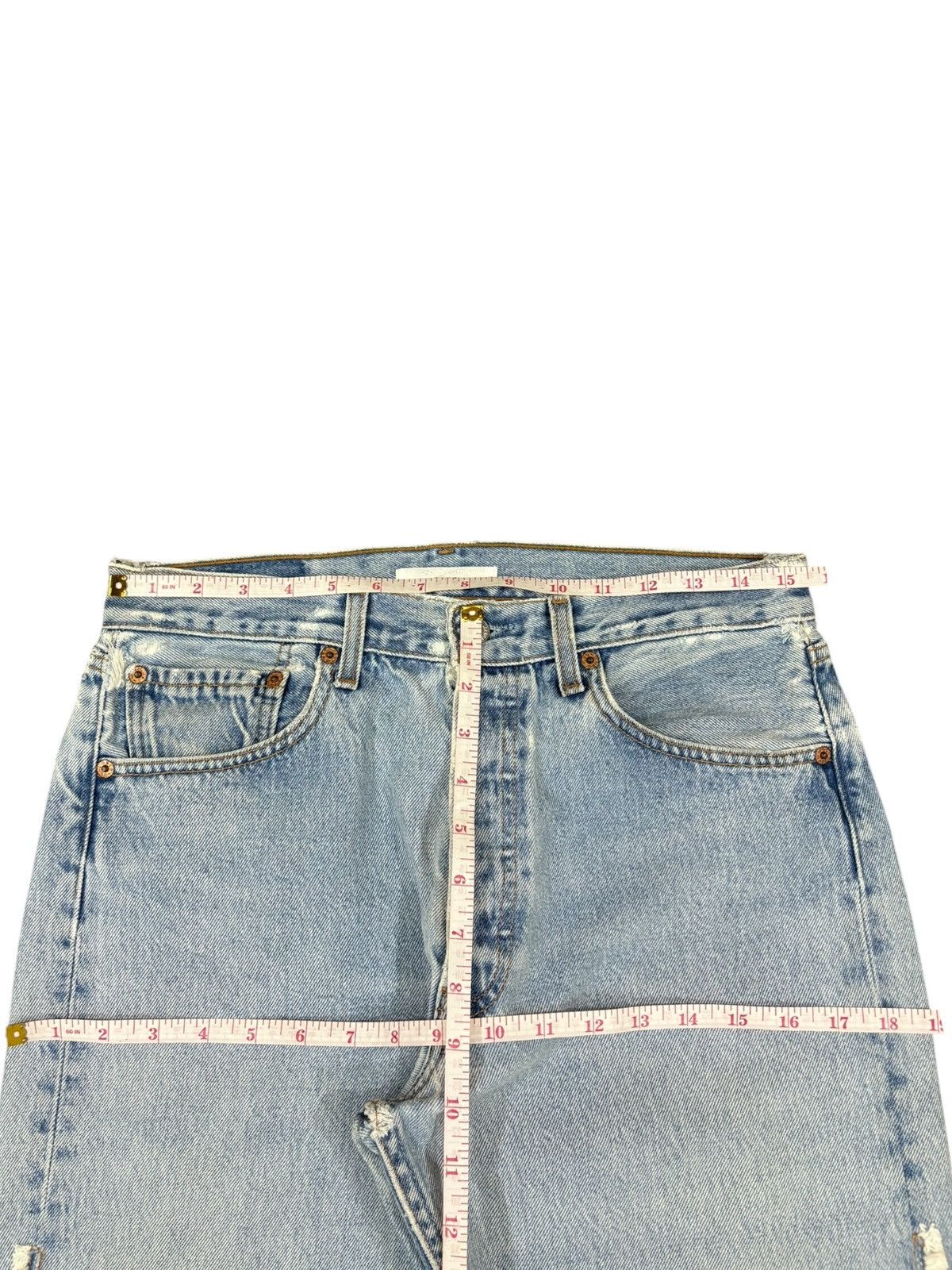 Levi's Vintage 90s Levis 501 Light Wash Distressed Jeans Size US 31 - 11 Thumbnail