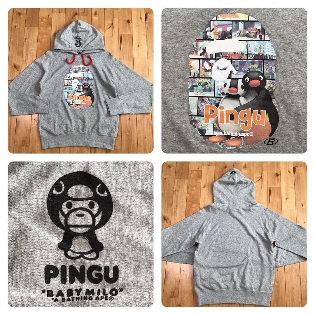 Bape BAPE × PINGU APE HEAD Milo Pullover Hoodie a bathing ape Size US L / EU 52-54 / 3 - 1 Thumbnail