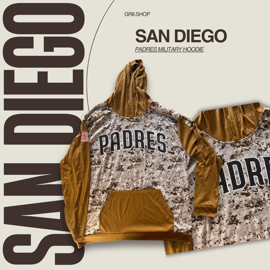 Other San Diego Padres Military Camo Hoodie Adult L Cotton Blend Size US L / EU 52-54 / 3 - 1 Thumbnail